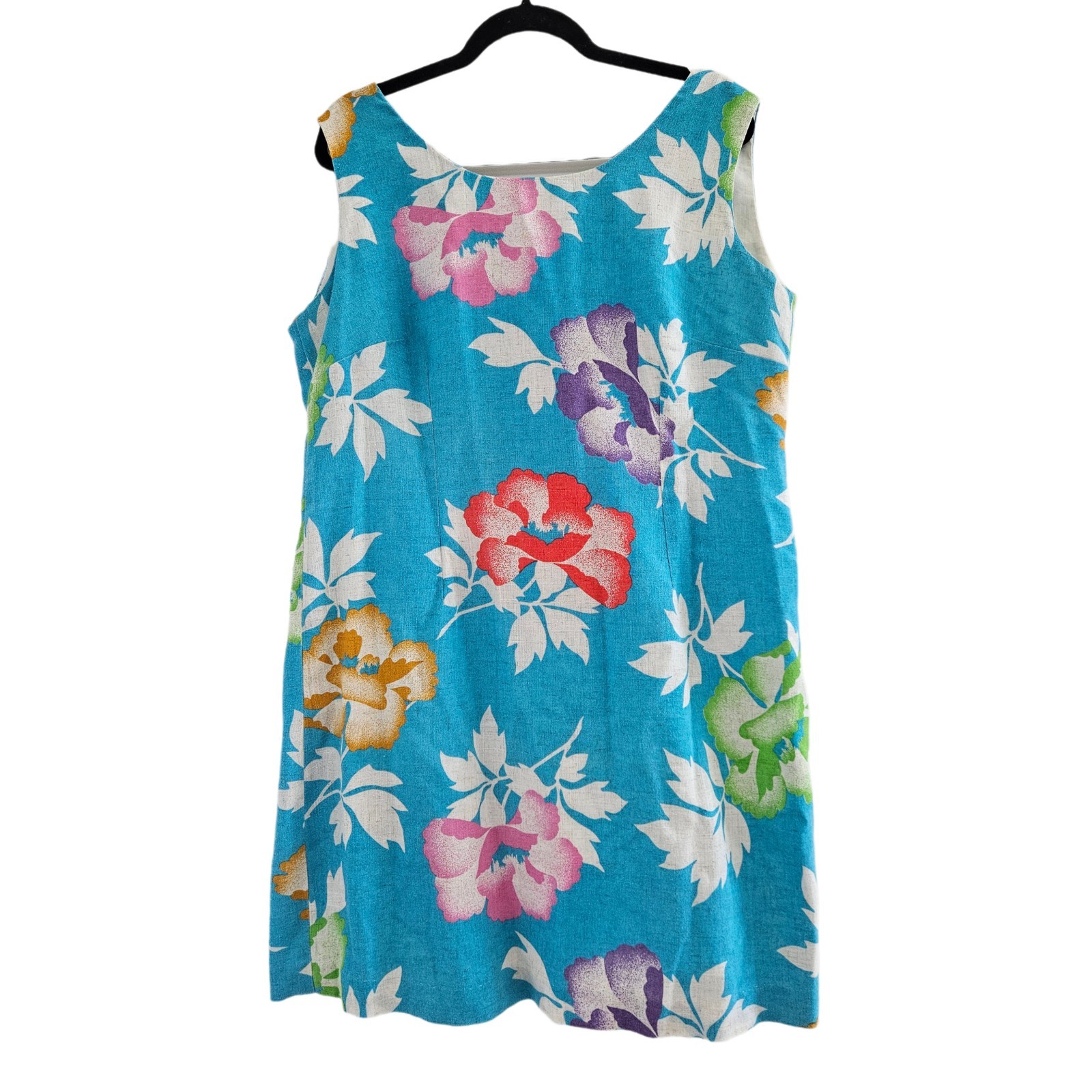 Vintage Hawaiian Floral Shift Dress And Blouse Set XL/2xl