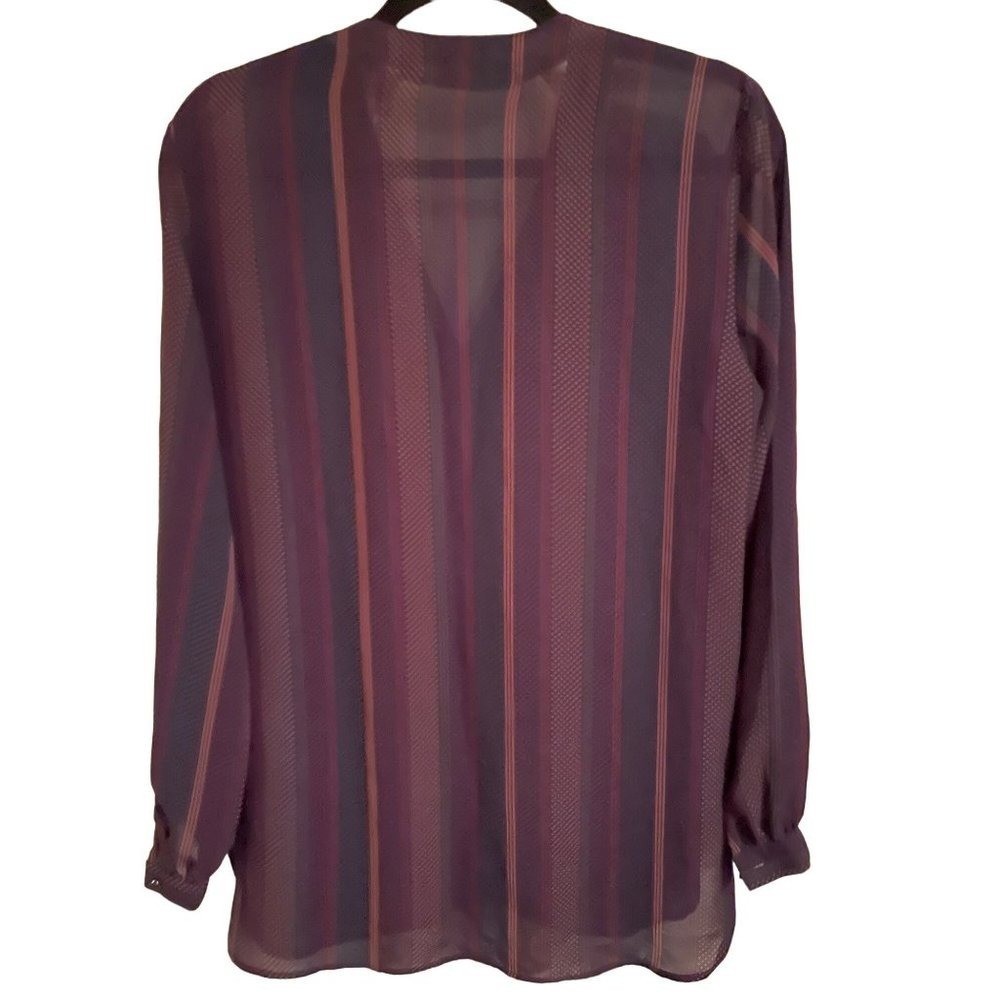 LOUBELLA Sheer Button Down Blouse SIZE 12 PURPLE