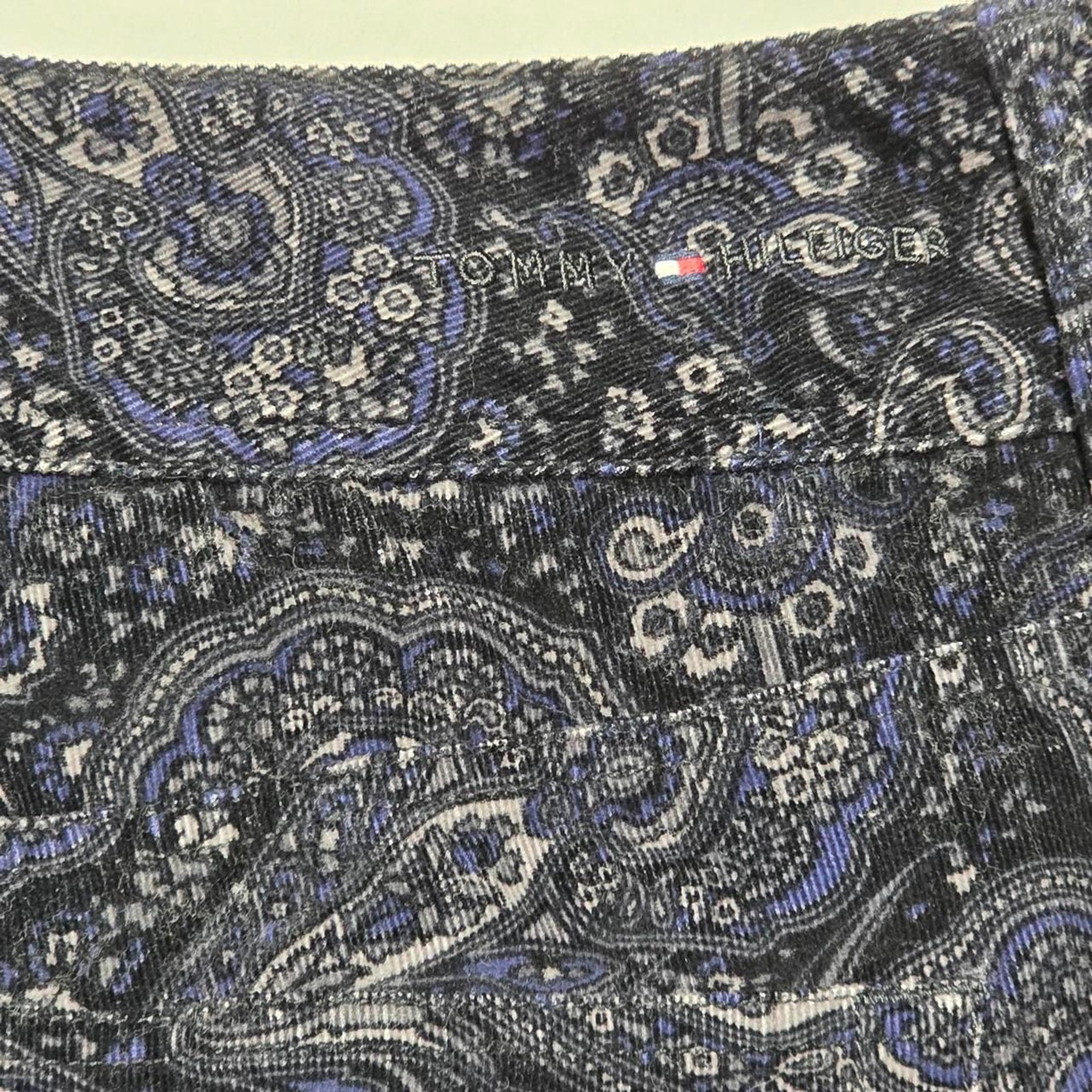 Tommy Hilfiger corduroy paisley flare/wide leg pants women’s size 16 y2k era