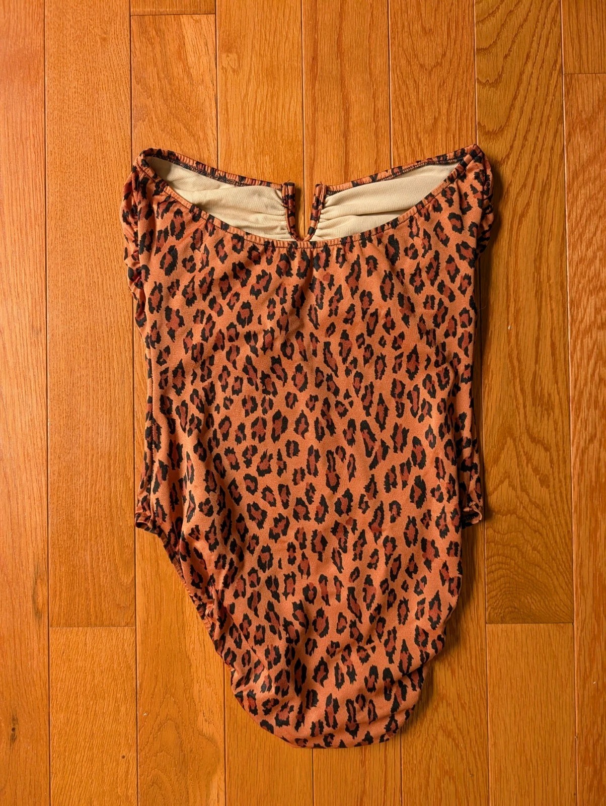 Vintage 80s Gottex One Piece Swim Suit High Leg Leopard Print Retro Chic Size S