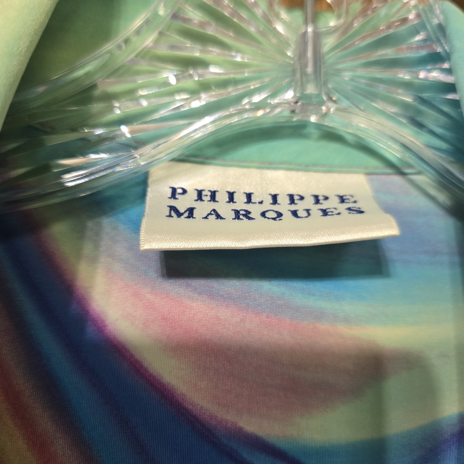 Philippe Marques Vintage Shirt Size 8 Rainbow Swirl Blouse USA Made