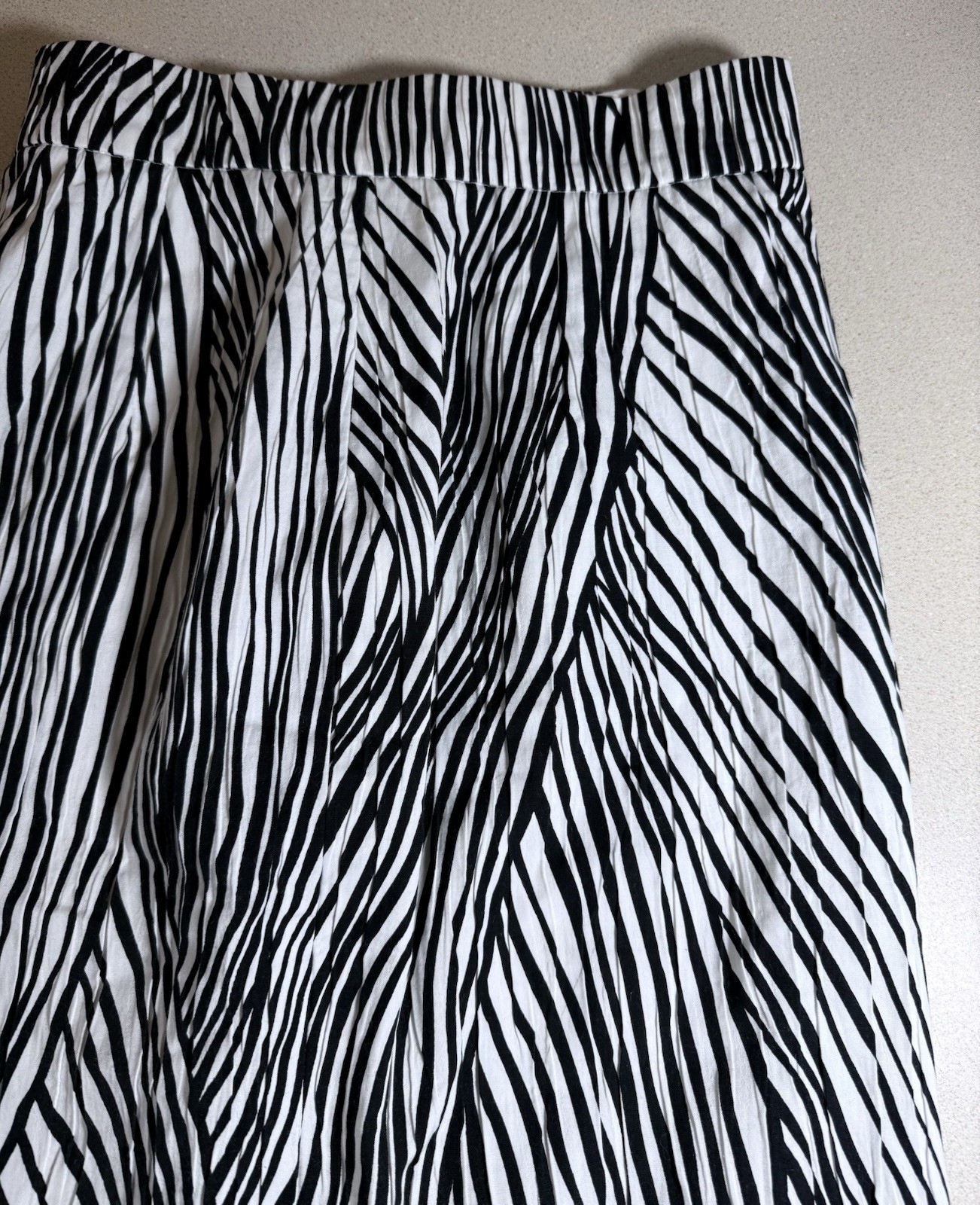 Vintage Bisang Couture Neiman Marcus XS Pencil Skirt Black White Zebra Print