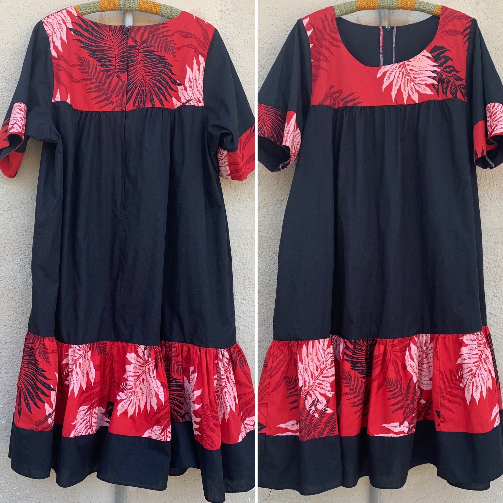RHC Made In Hawaii Hawaiian Dress Muu Muu tikis aloha L ? See Measurements