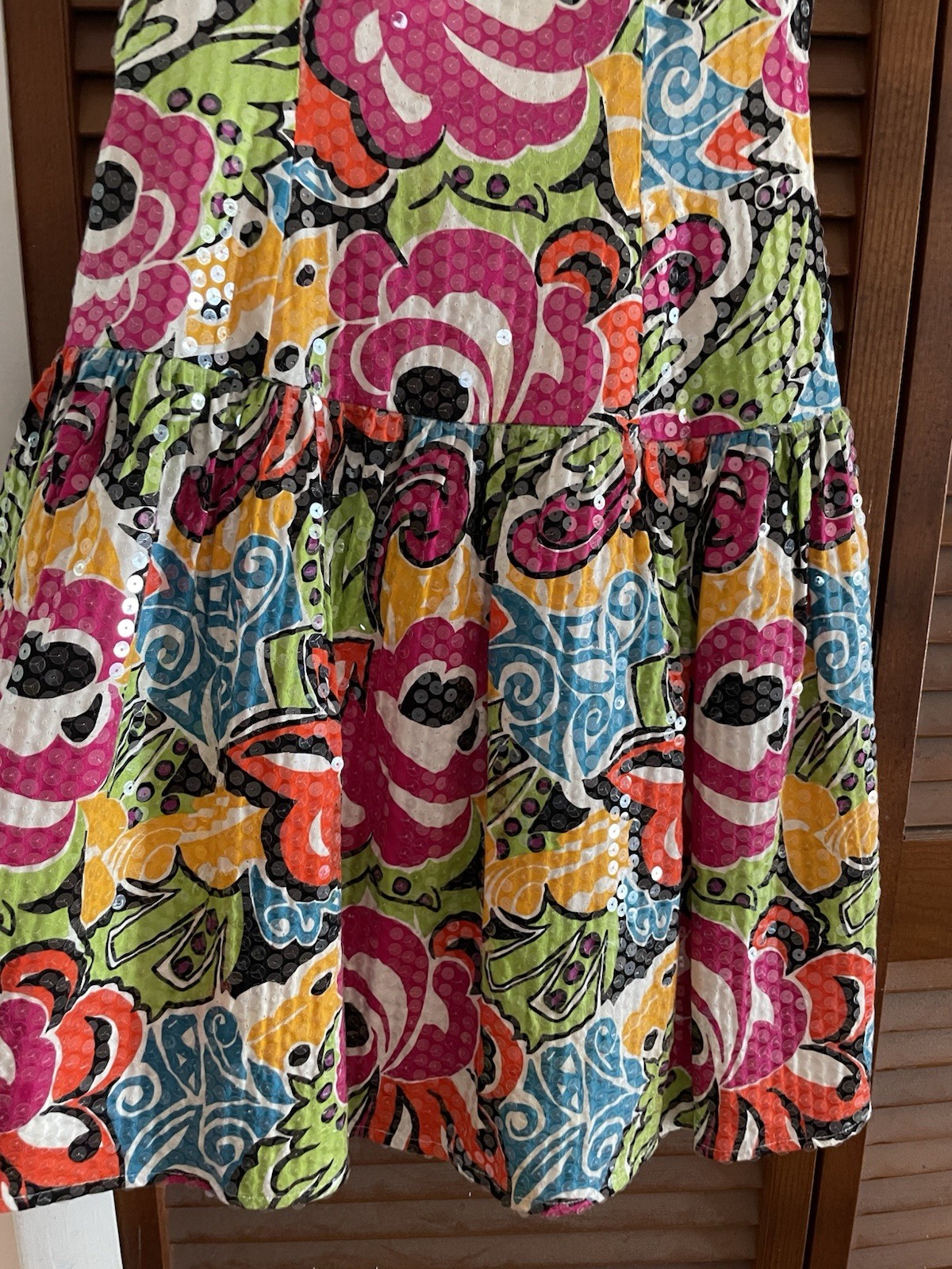 Morton Myles for the Warrens Vintage One Shoulder Sequined Dress SZ 8