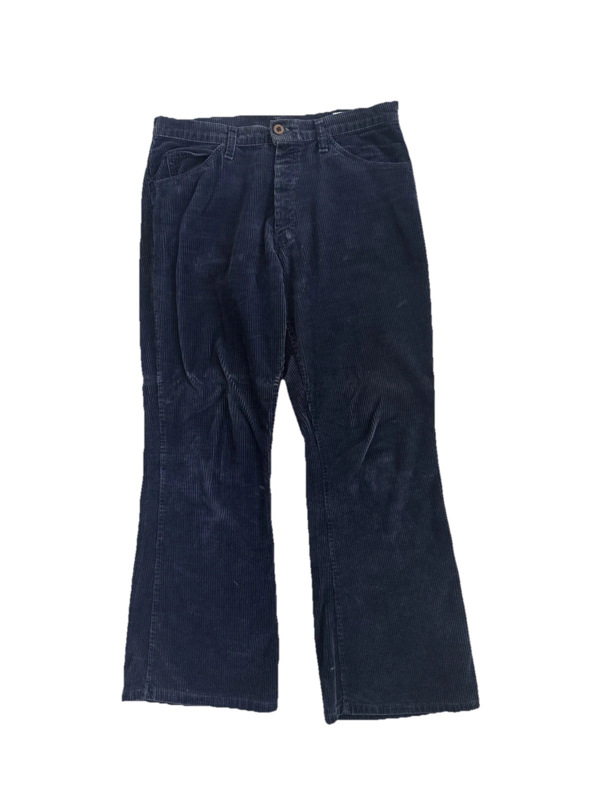 Vintage Farah 1970s Corduroy Indigo Bell Bottoms Pants