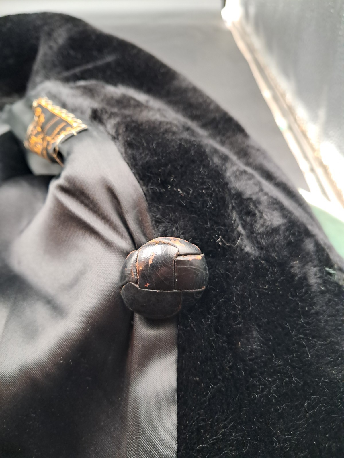 Rare Find Vintage 1960s-80s Glensea GLENOIT Black Faux Fur Mob Glam Swing Coat *