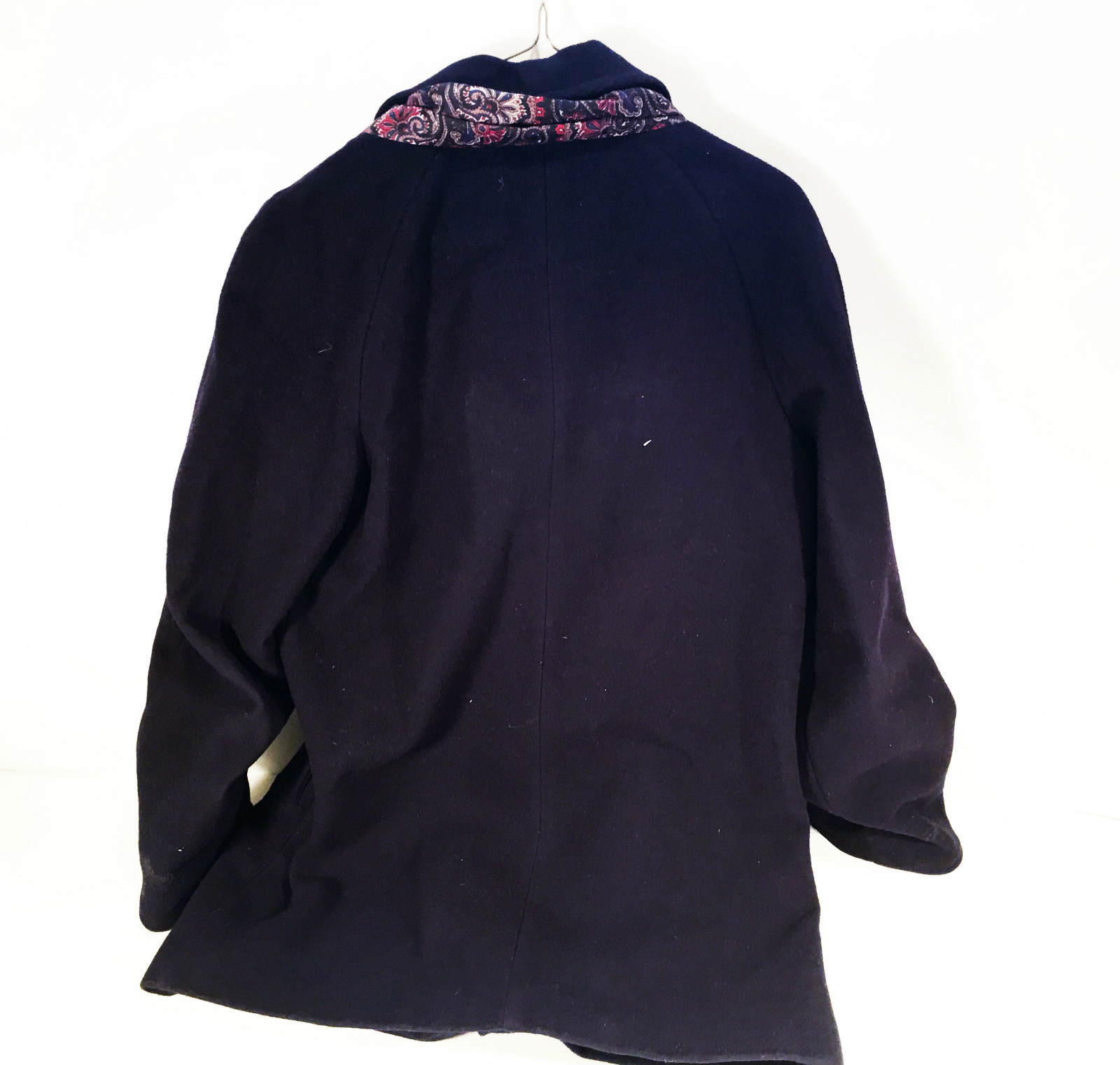 VINTAGE HERMAN KAY WOOL WOMENS COAT WITH PAISLEY SCARF