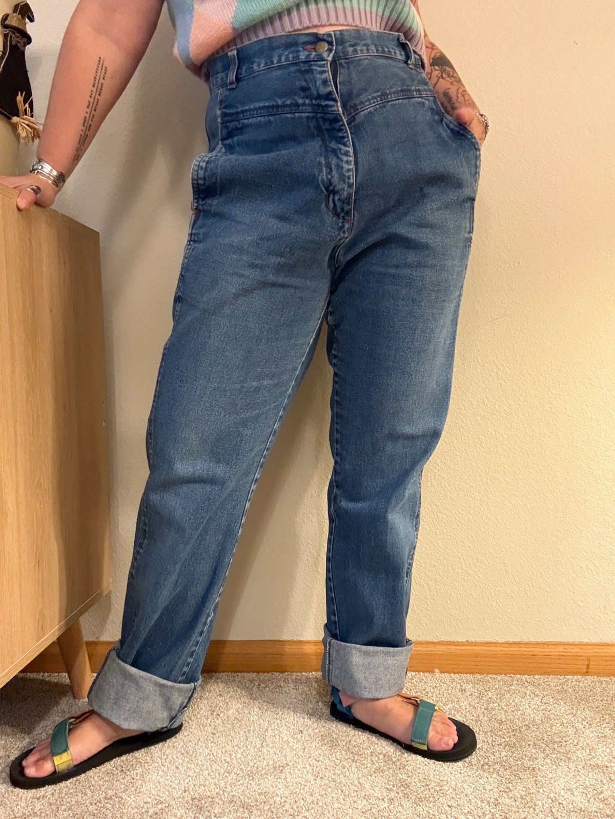 Vintage 80s Reef II High Rise Tapered Mom Jeans 14 32/33