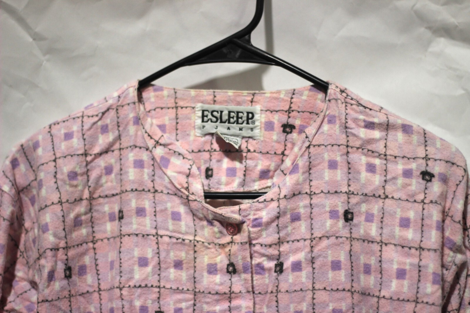 Esleep Long Sleeve Vintage Pink Shirt With Graphic Designs