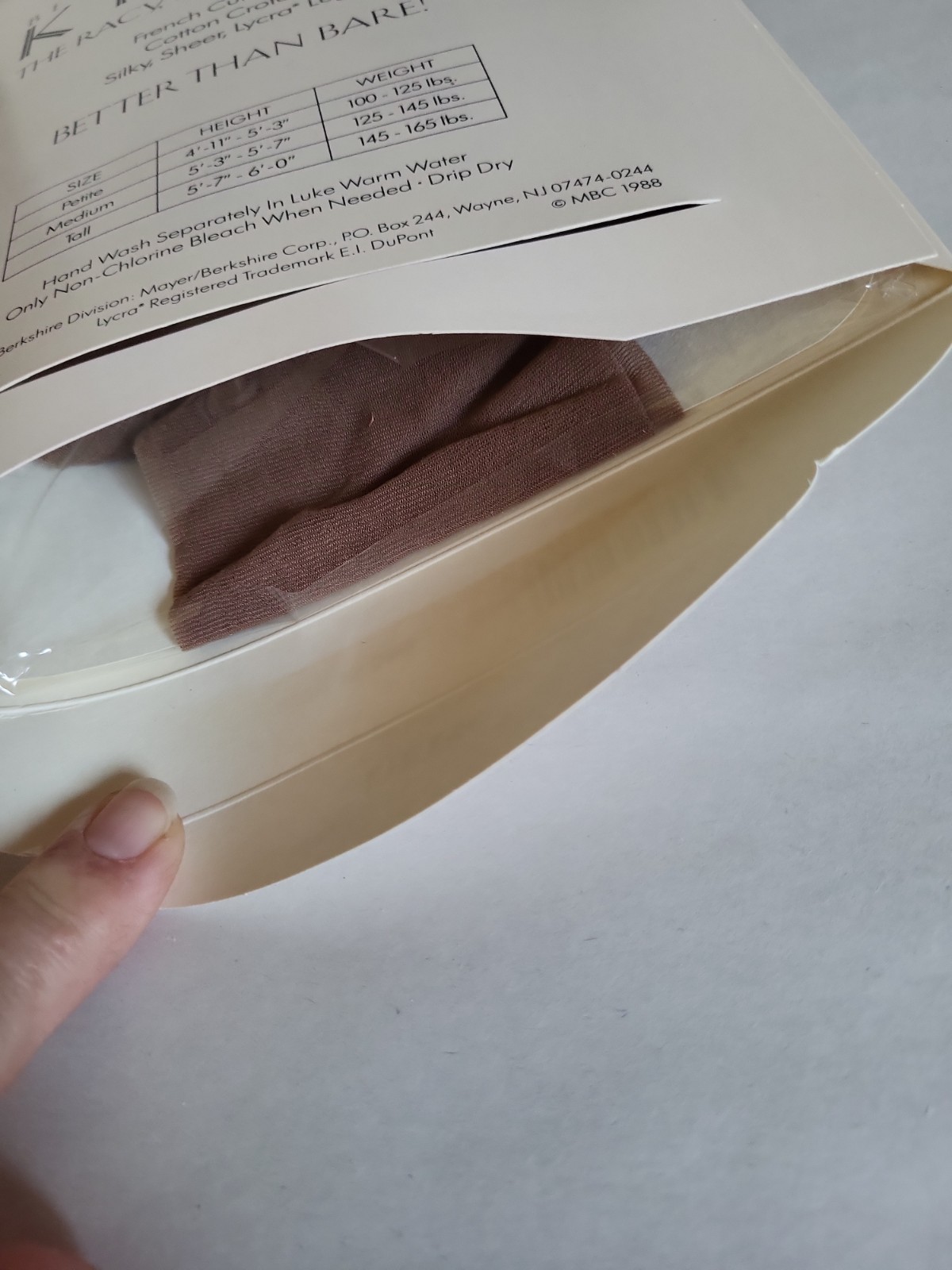 Berkshire Silky Kicks French Cut Panty Pale Taupe Pantyhose Vintage PETITE