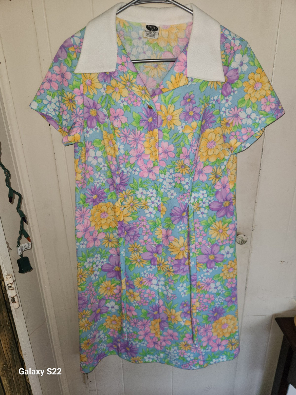 It’s Better Floral Dress Vintage 60s Double Knit