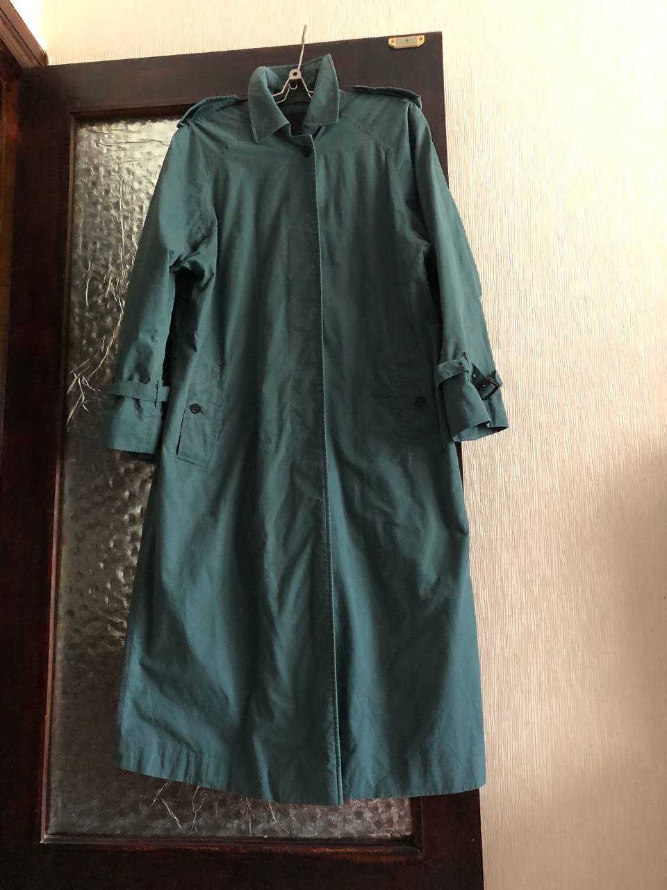 Vtg 1988 Burberrys Balmacaan Coat Emerald Green England Mens 40 Ex Long / Unisex