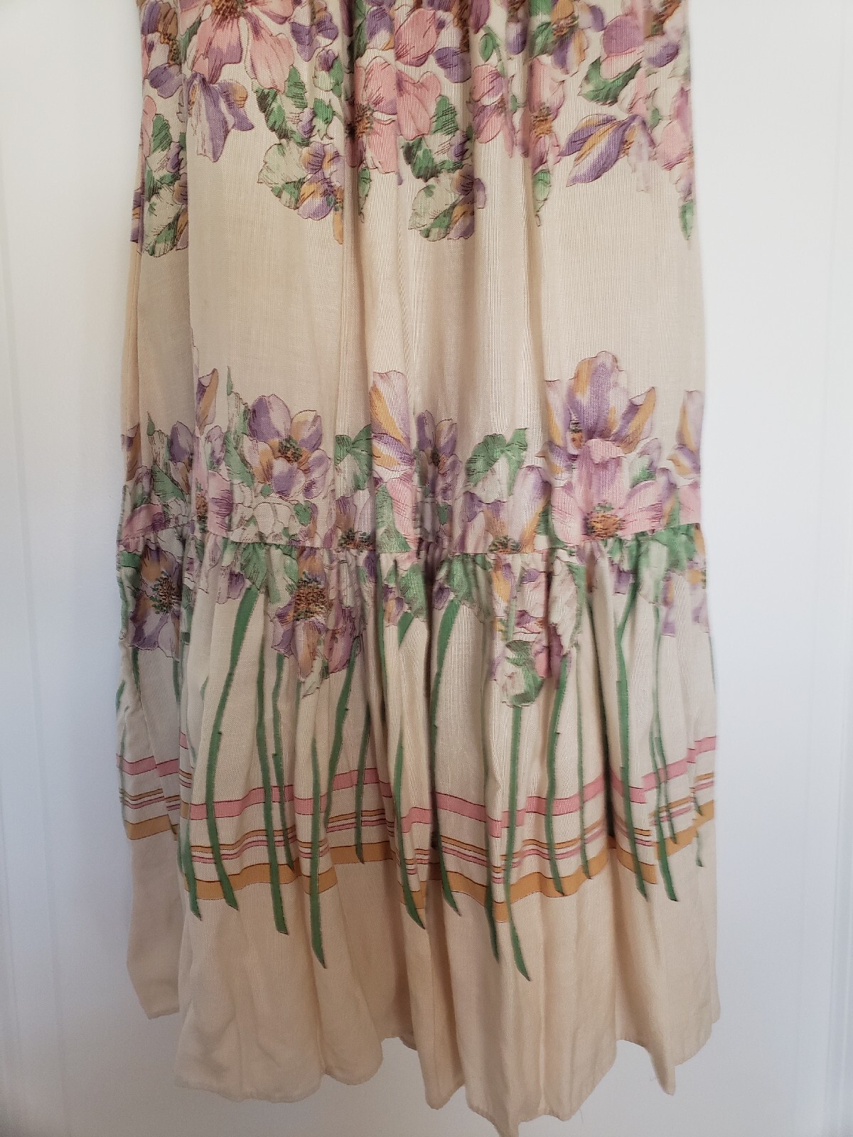 Vintage 1970s Prairie Ragtime Gunne Sax Style Boho Dress Small/Medium Tie Waist