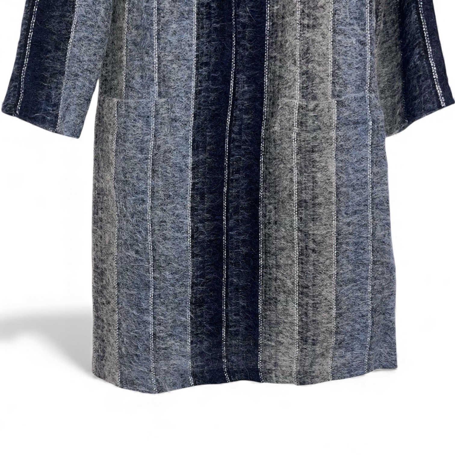 ANNA SUI Wool Colorblock Stripe Shift Dress Small Mod Y2K Vintage EUC 🟡