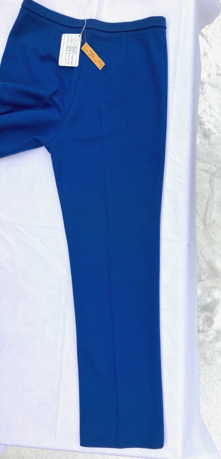 $310 orig NWT NOS sz 12 Bleyle suit pant jacket blue vintage virgin wool stretch