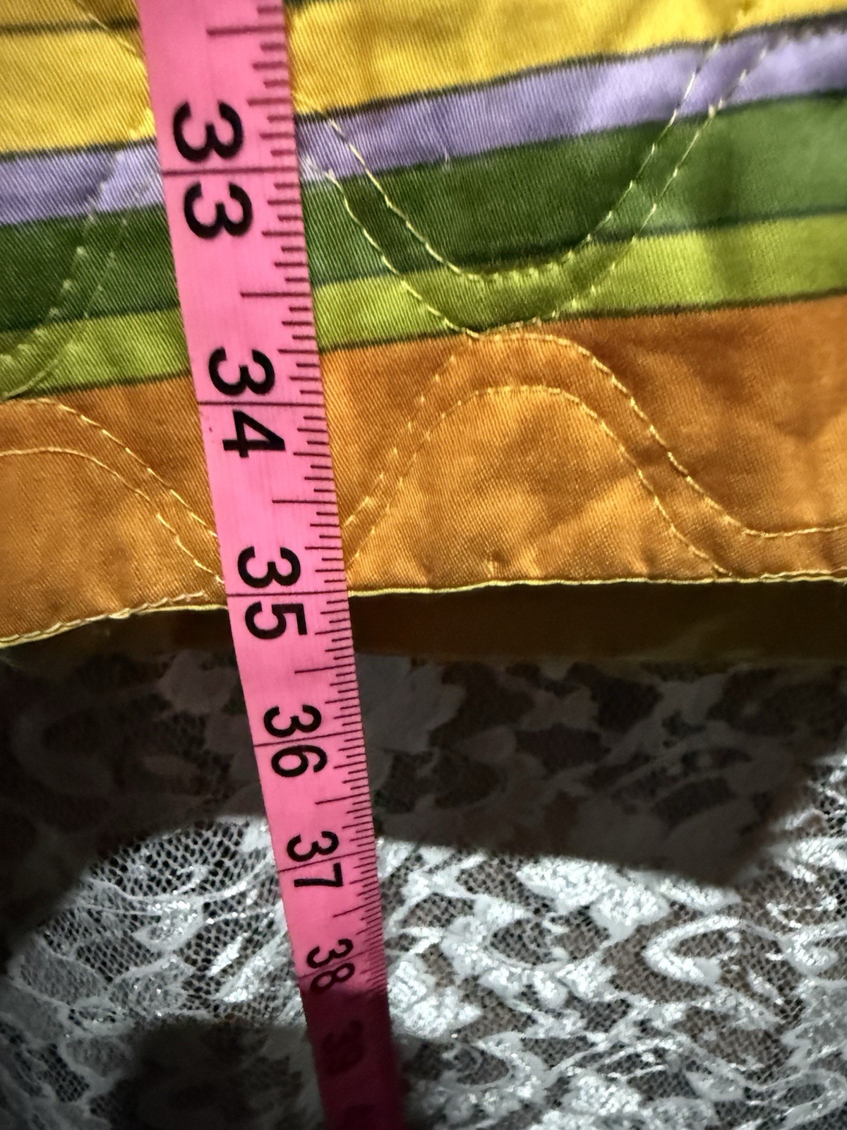 Alex Colman California Colorblock Quilted skirt in vibrant colors XS 70s