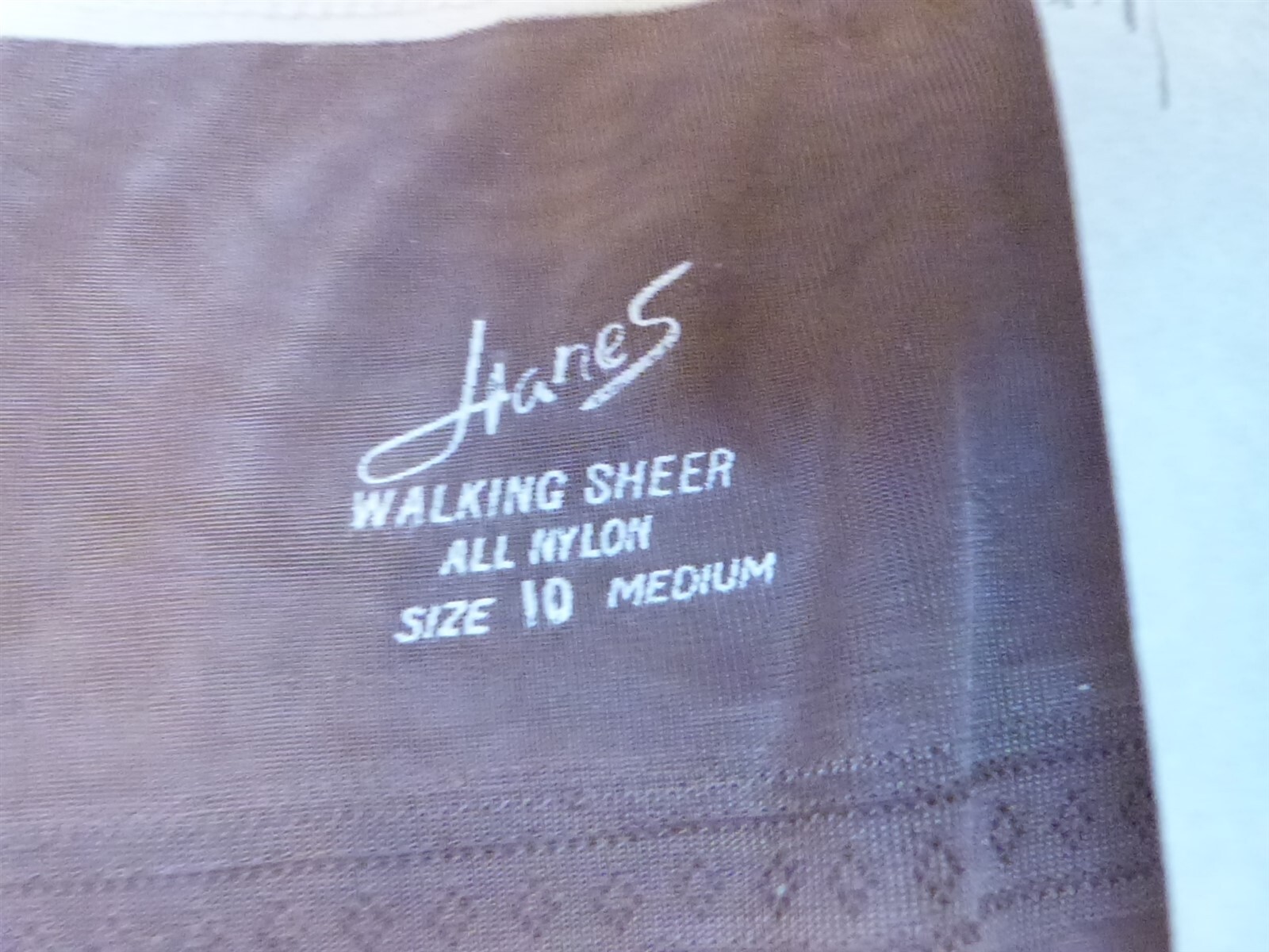 NOS 3 Pair Hanes 530M Town Taupe Walking Sheer Nylon Size 10 Med Stockings LHE