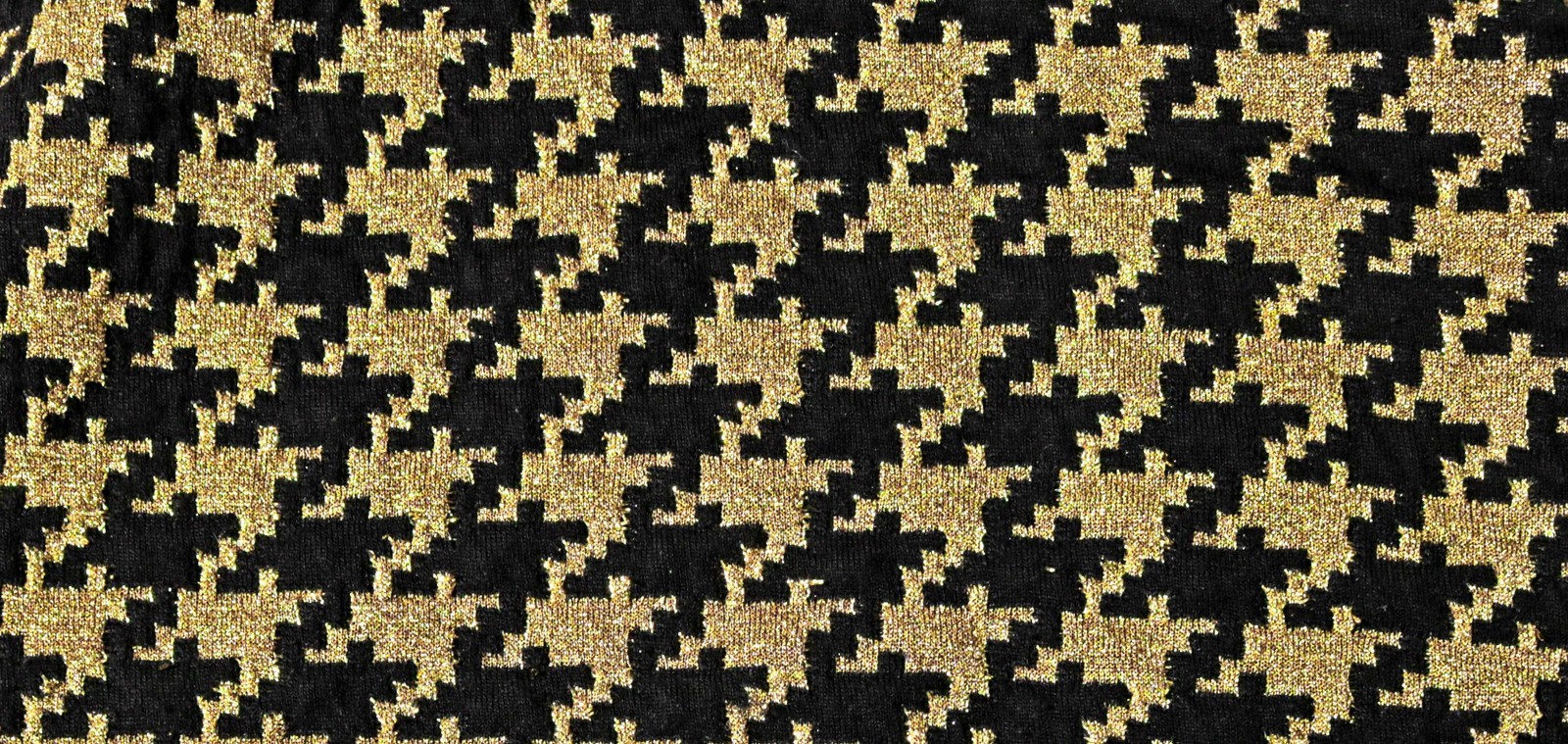 80s Vintage Sweater Metallic Gold Lurex Houndstooth Oversized New Wave Small