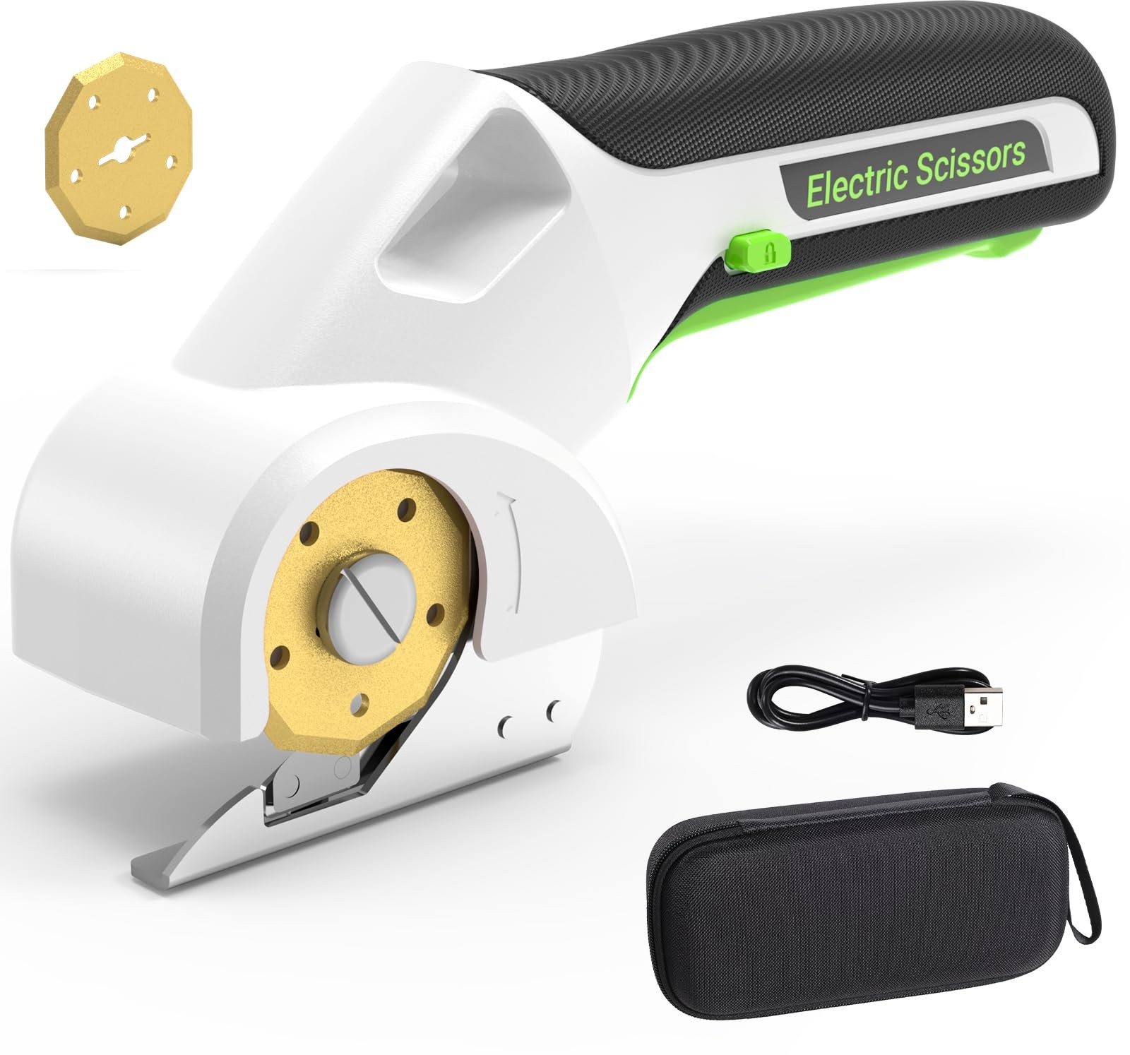 EXPEDMAN 2026 NEW 4V Cordless Electric Scissors Tools, Cardboard Cutter with 2 T