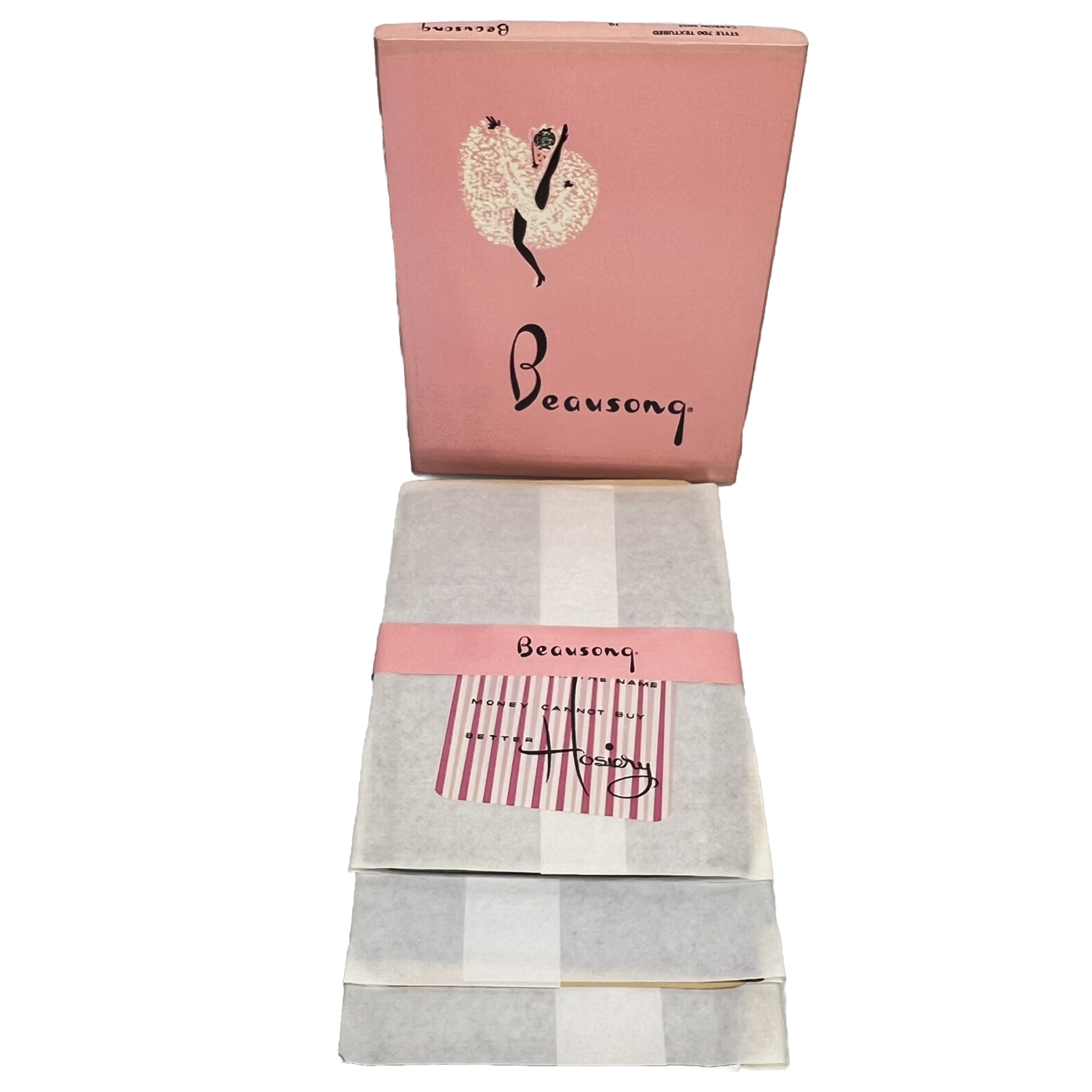 BEAUSONG 700 Texture Seamless All Nylon Stocking Size 8.5 Carbon Mist 3 Pack NEW