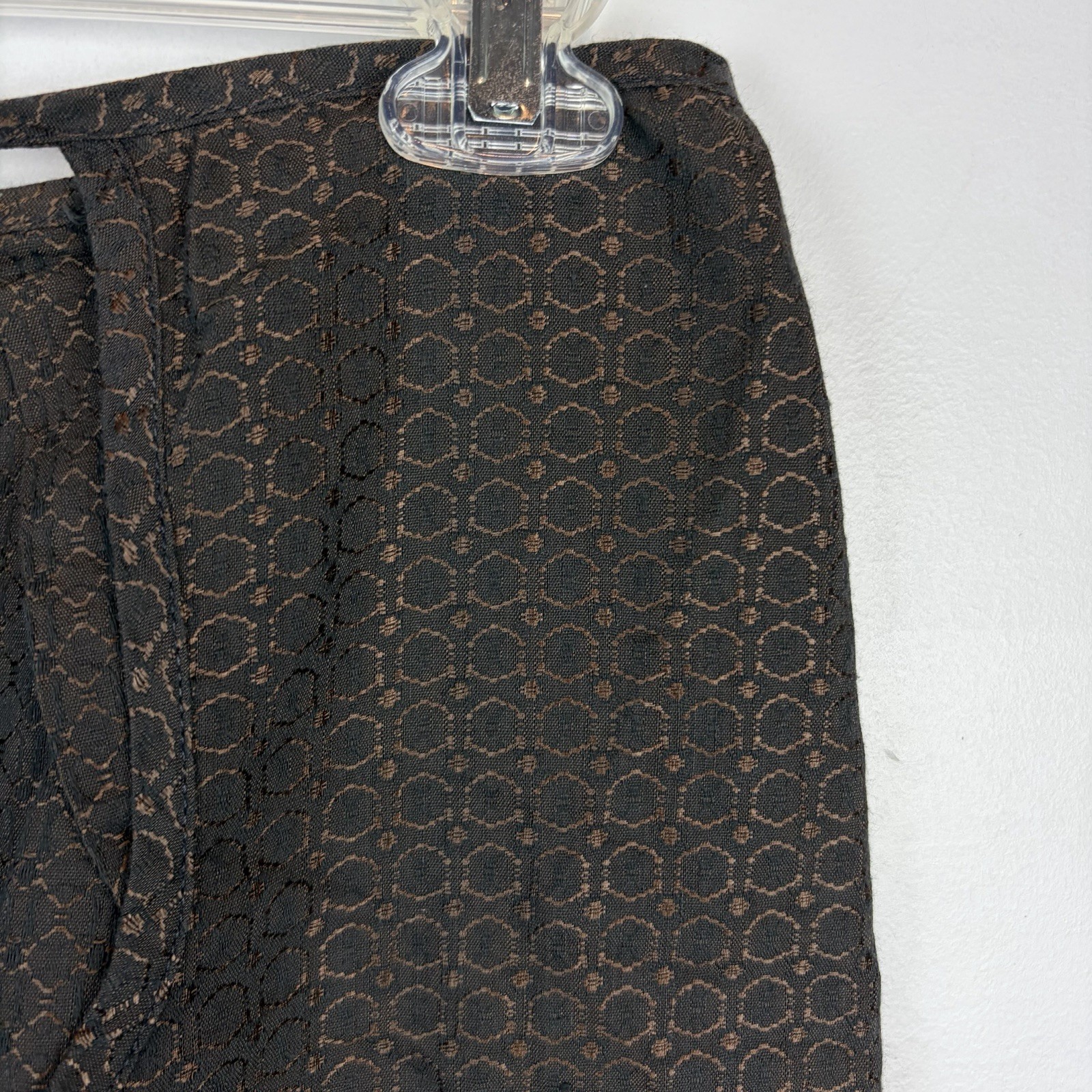 Vintage Maternity Novelty Top Skirt Set Brown 60s Print Set Read