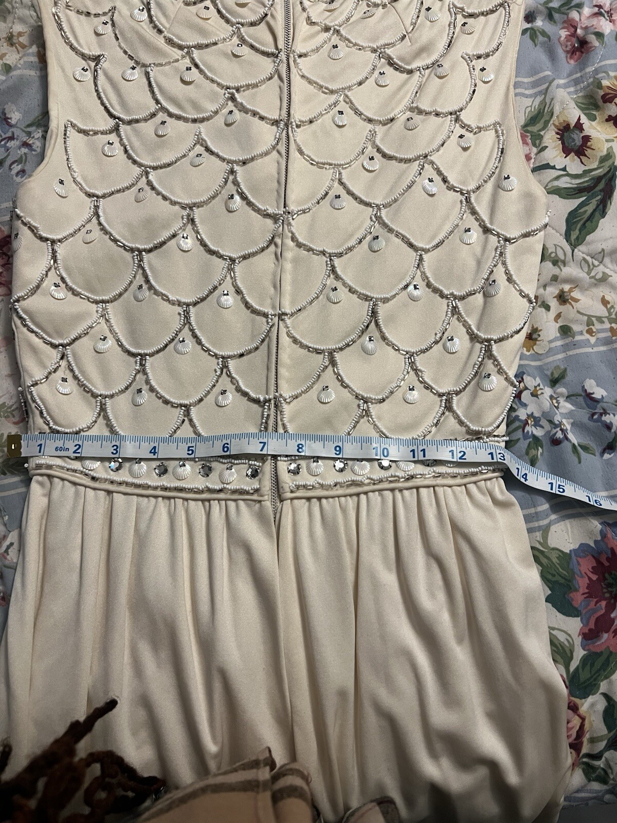 Vintage 1950s Ceil Chapman Metallic Striped Designer Dress – Size Small