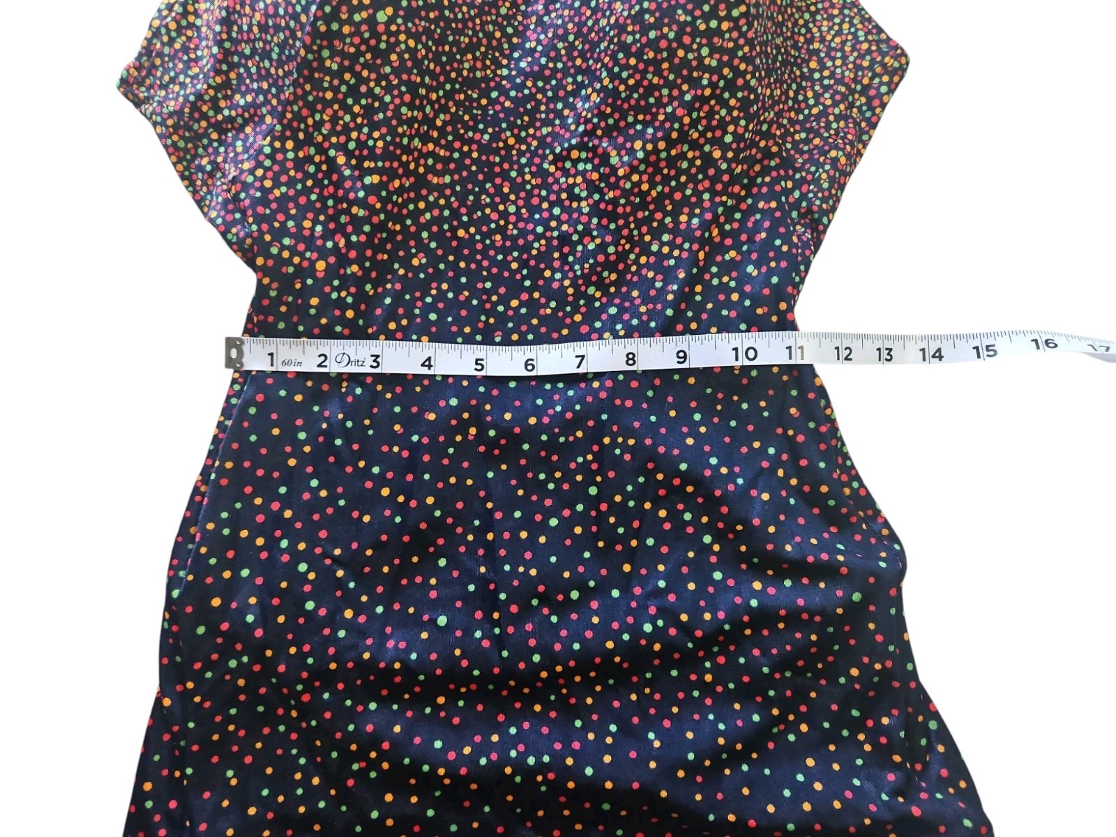 Vtg 60s Rose Marie Reid Polka Dot Swimsuit One Piece Bullet Bra Union Made Small