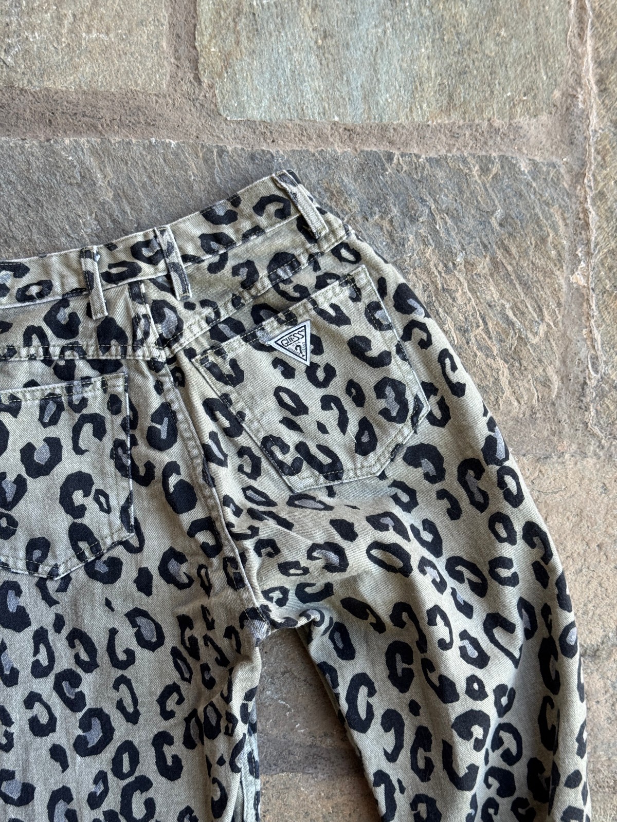 Vintage 80s 90s Georges Marciano GUESS USA Leopard Print Jeans