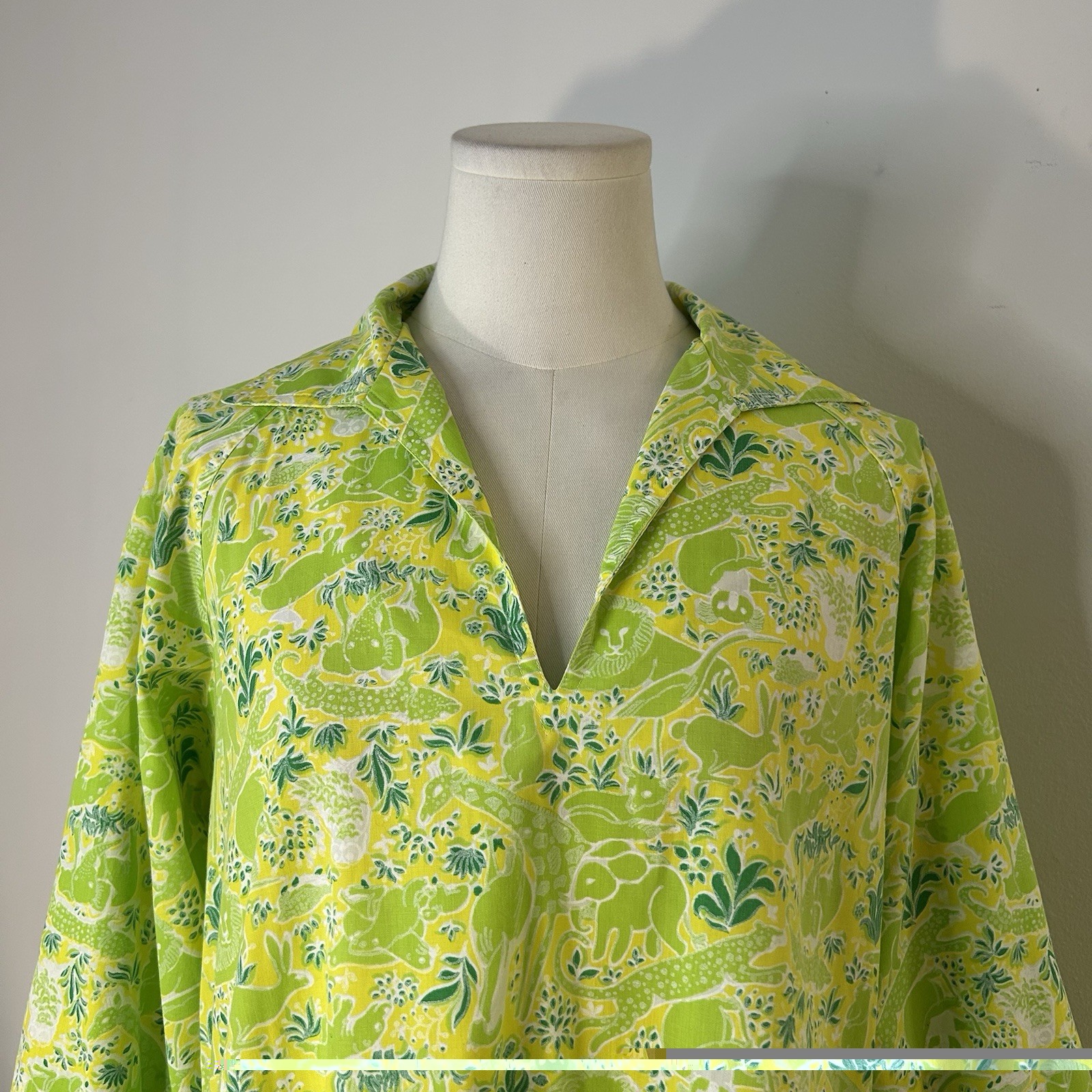 60s 70s Novelty Print Jungle Animal Dress Retro True Vintage 38 Inch Bust