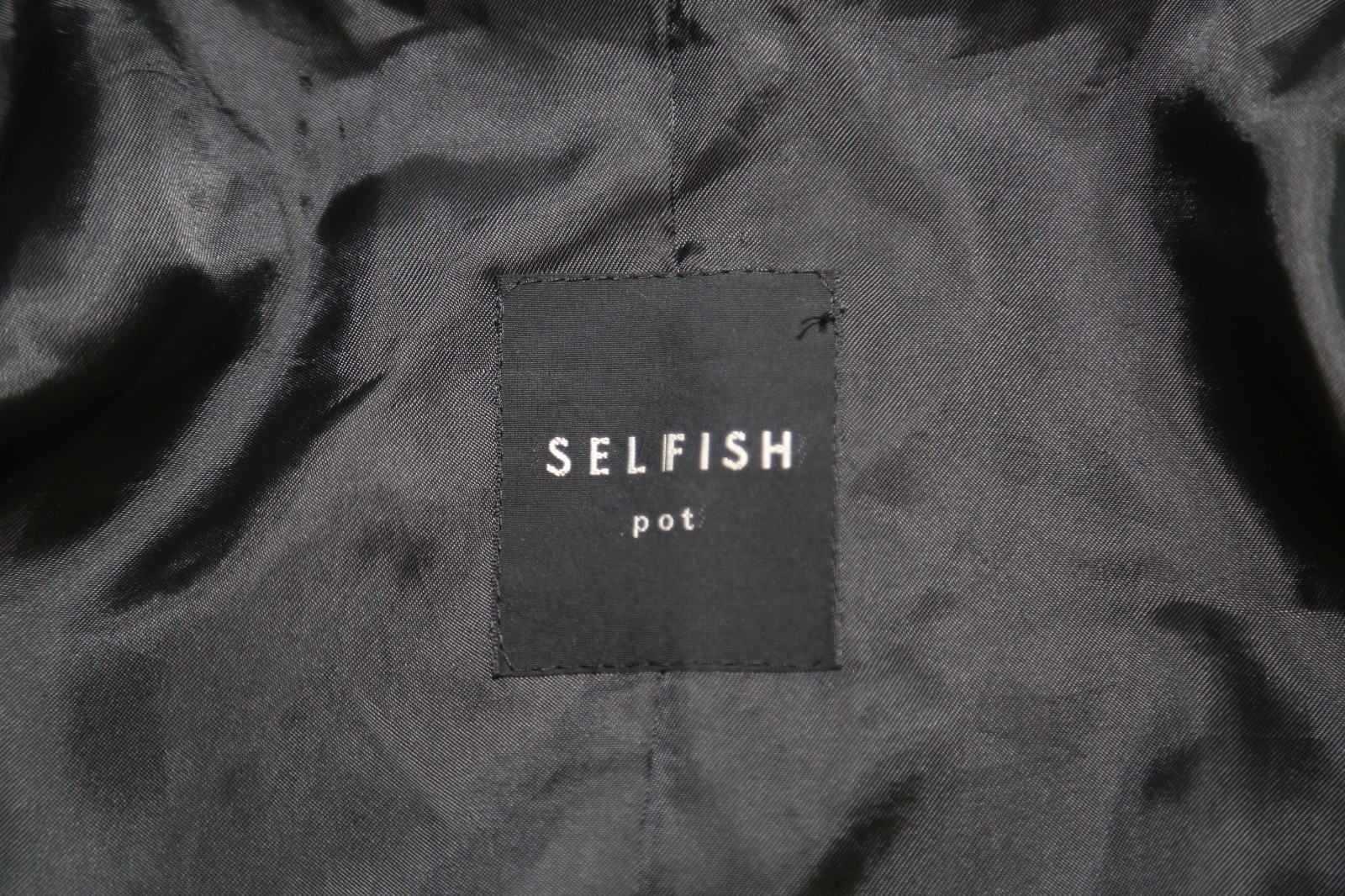 Authentic SELFISH POT vintage long wool coat Classic EUC Gray