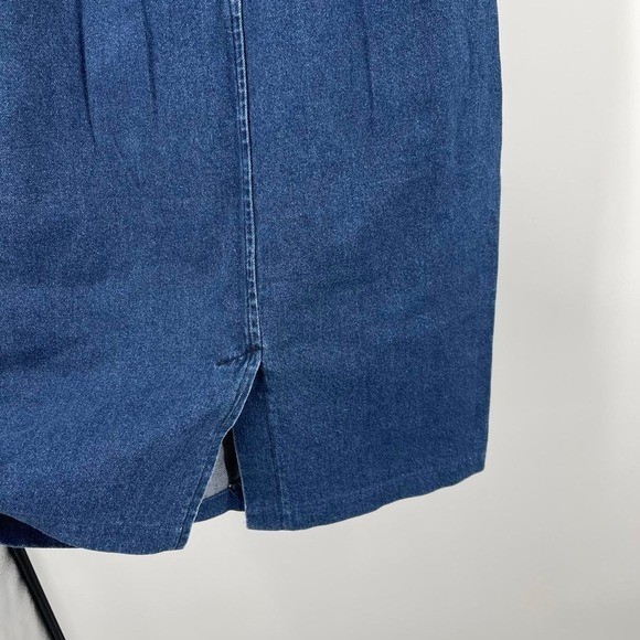 Vintage 90s Denim Pencil Skirt Retro Classic Small 26 Western Timeless Country