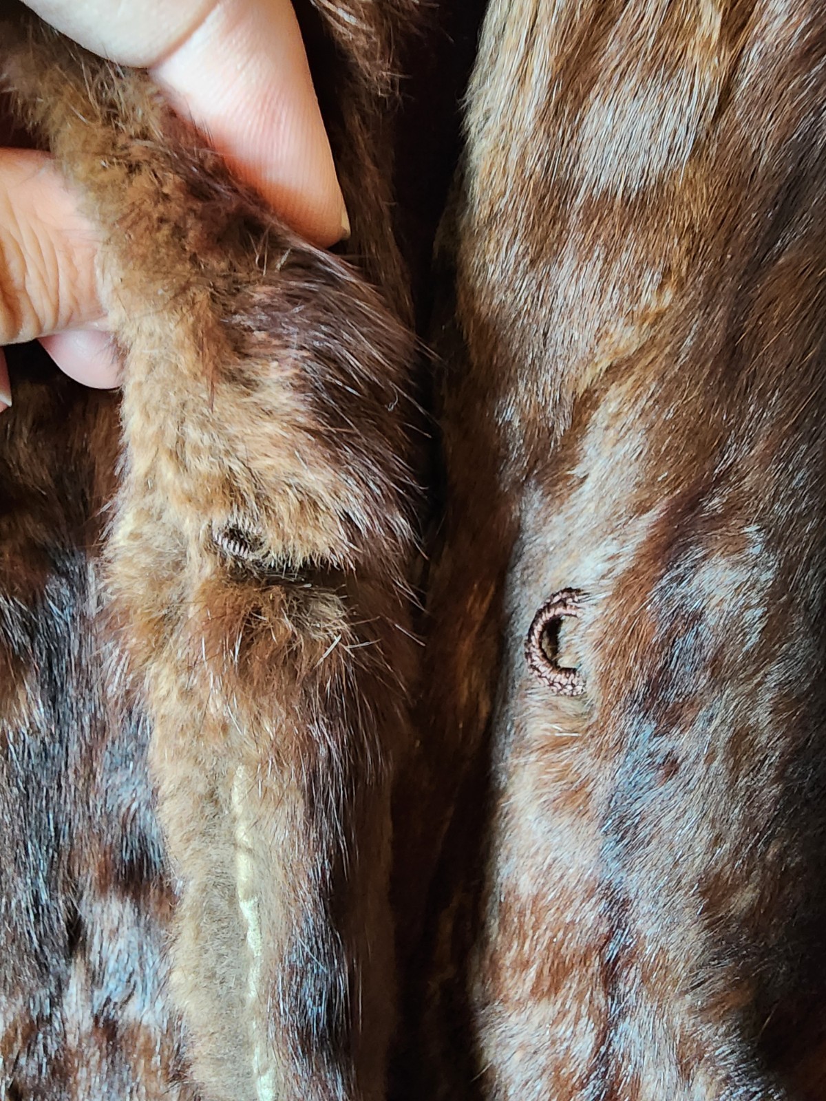 Vintage brown mink fur coat from Miller & Rhoads Richmond VA Size Large