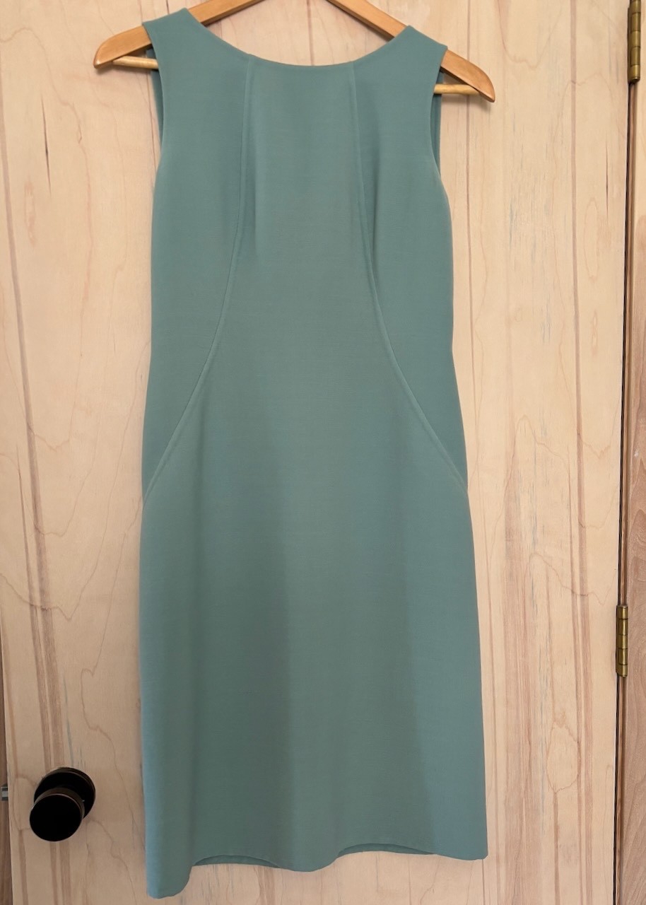 Oscar de la Renta 90s blue wool dress set