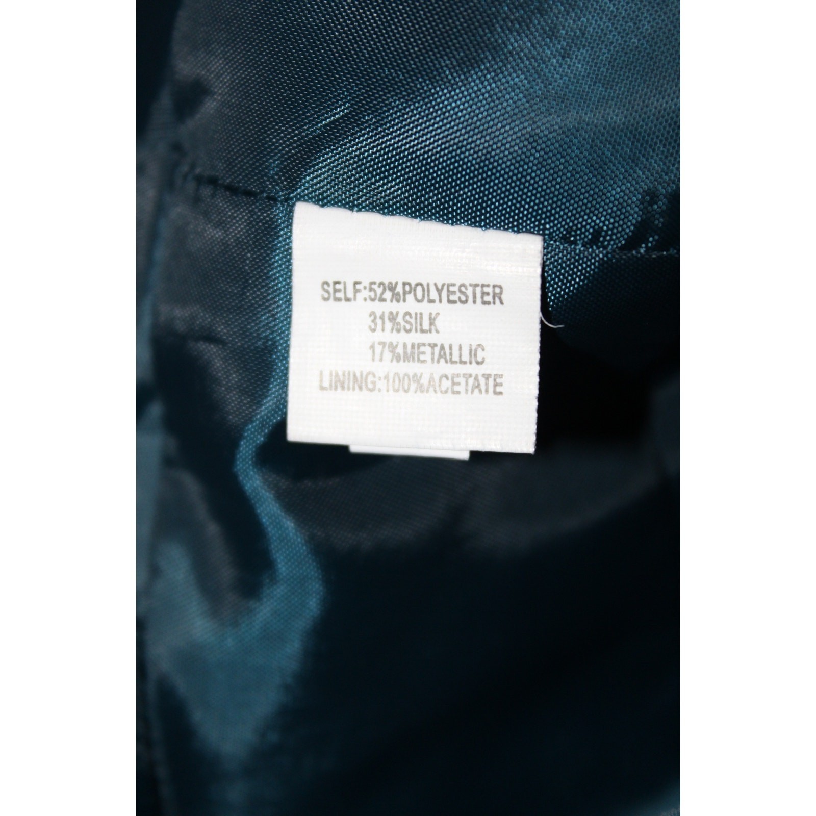 VTG Kay Unger Silk Blend Teal Iridescent Taffeta Cocktail Dress Empire Waist 8
