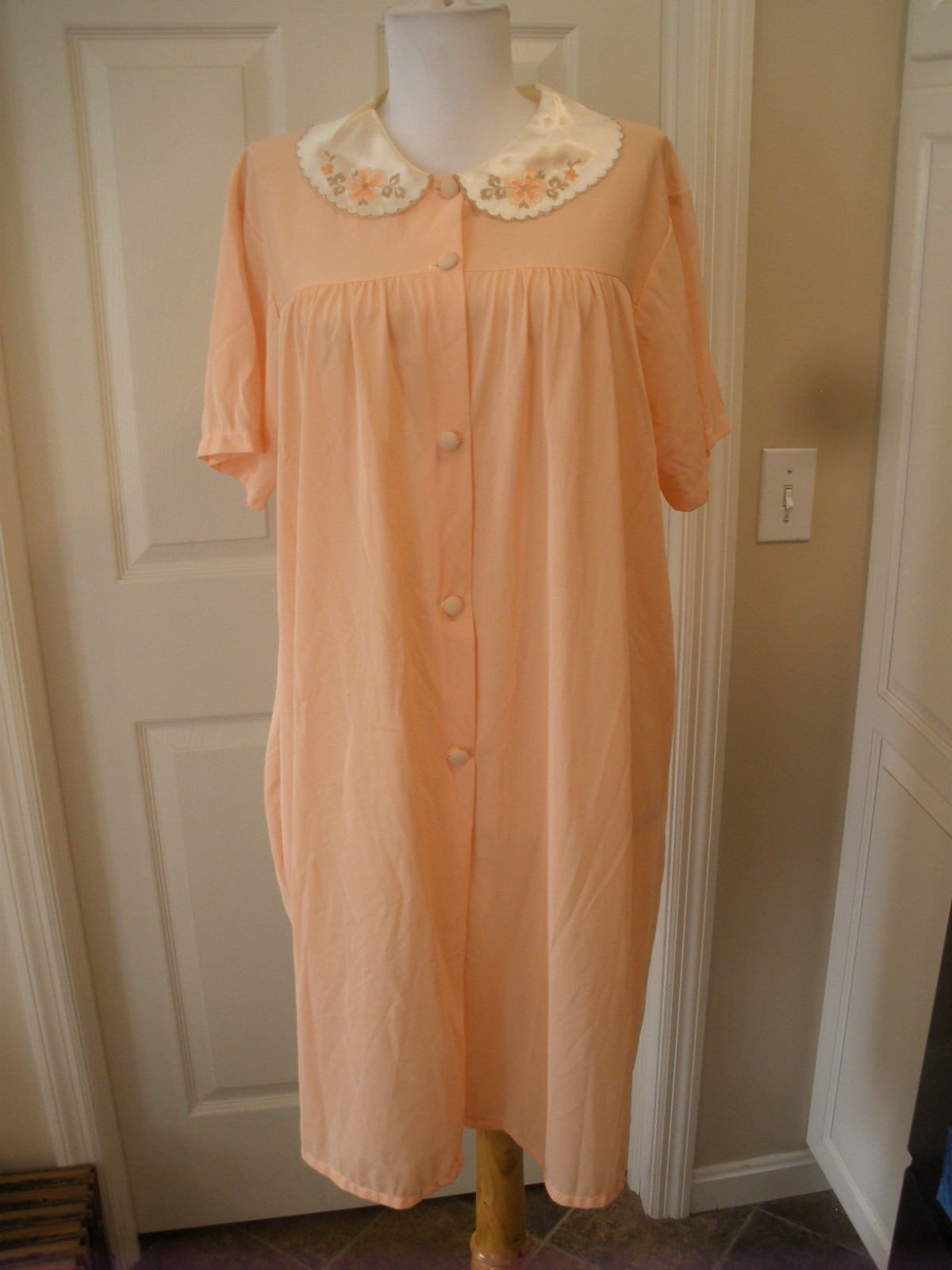 Vintage Women’s Short Robe Philmaid L Peach (SU90A)