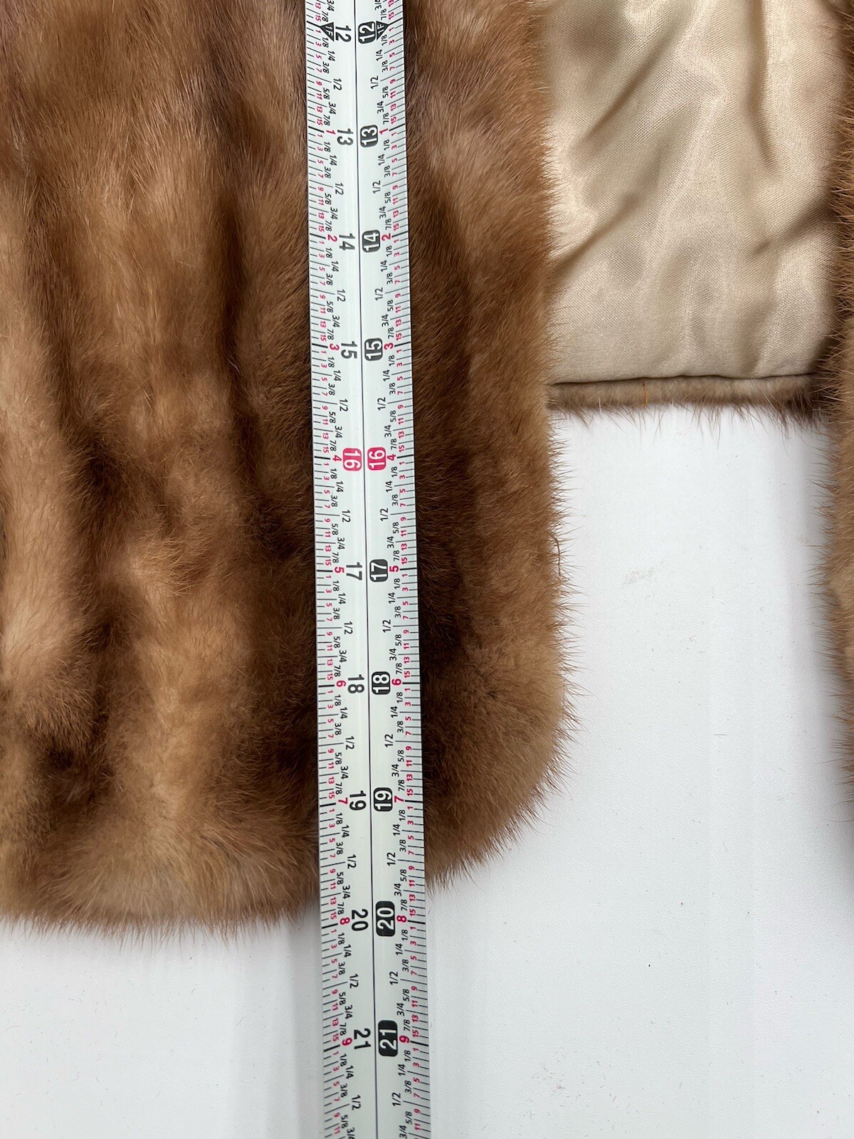 VTG Mink Fur Stole& Hat Shawl Collar Shoulder Wrap Brown O/S 60s 50s