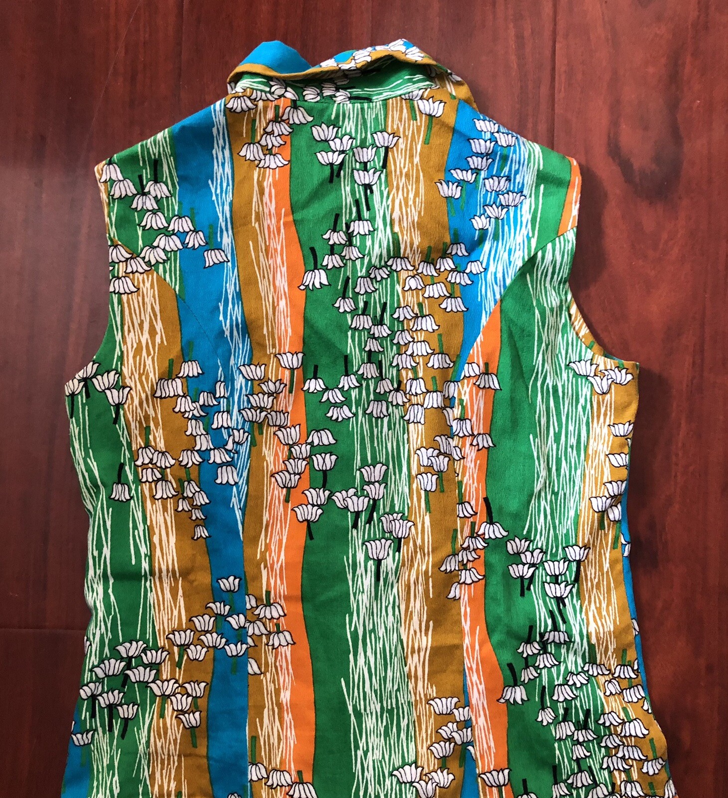 Vintage 60s Terry Chicago Mod Shift Romper Skort Size Small Lily Of The Valley