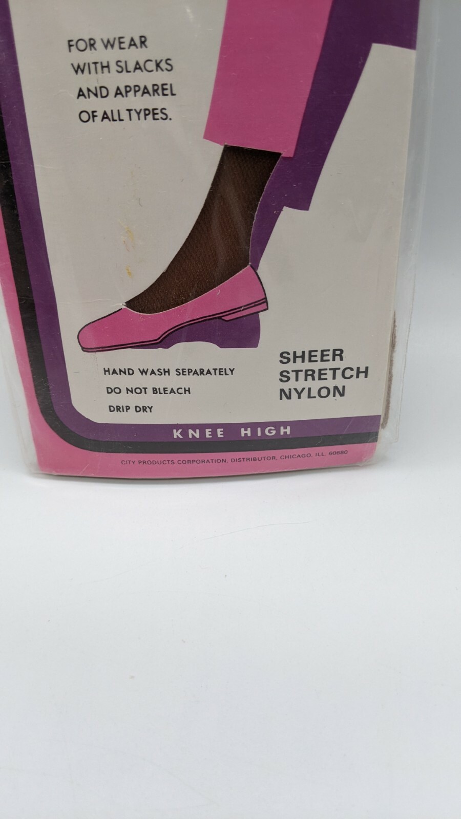 NIP VINTAGE RUTH BARRY SHEER STRETCH NYLON SUNTAN KNEE HIGH STOCKINGS FIT 8.5-11