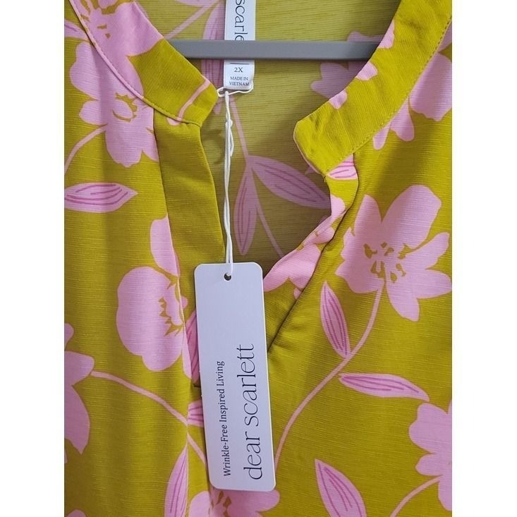 Dear Scarlett „Lizzy” V Neck Floral Tiered Ruffle Dress Size 2x