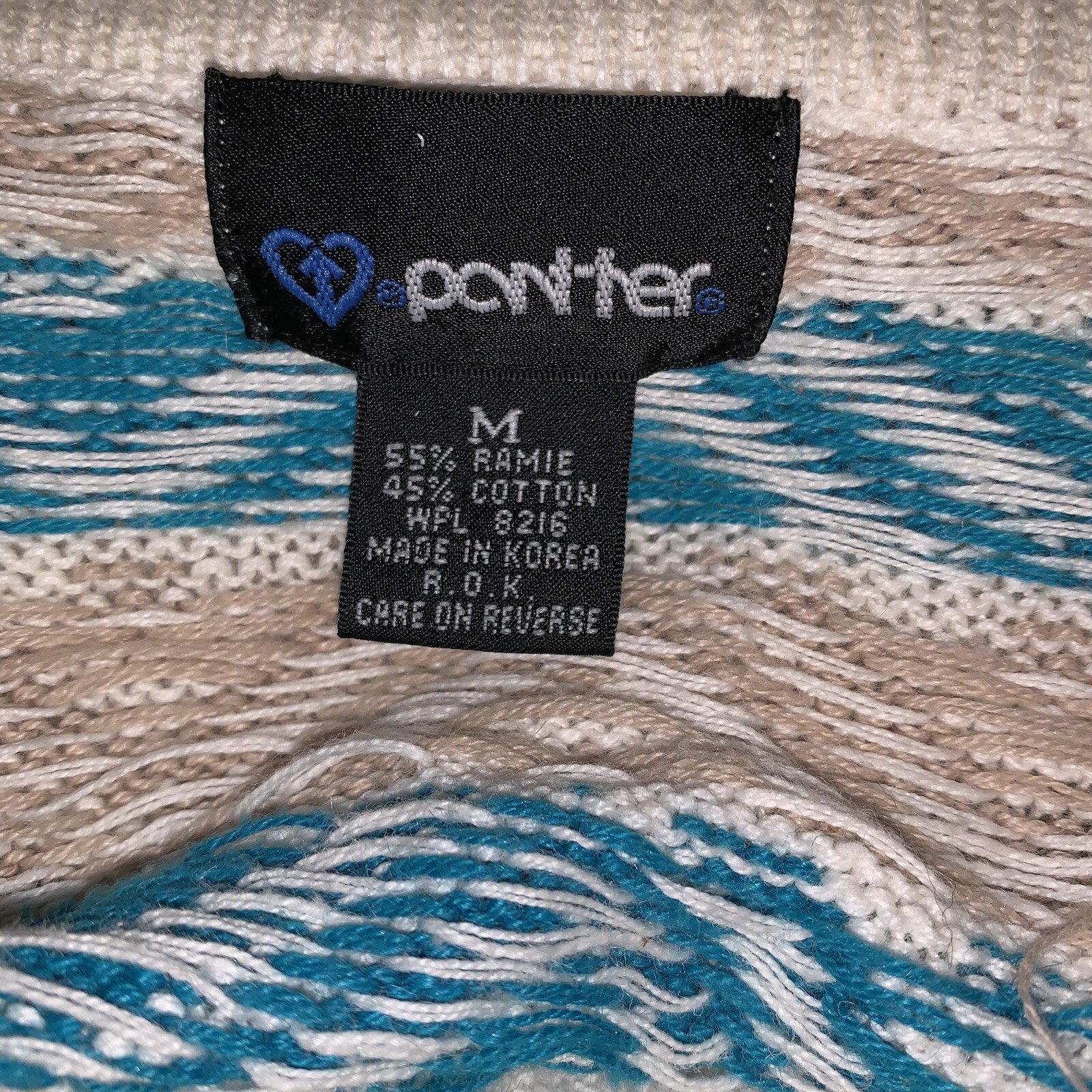 Vintage Sweater Vest Size Medium Panther Has Small Flaw E380