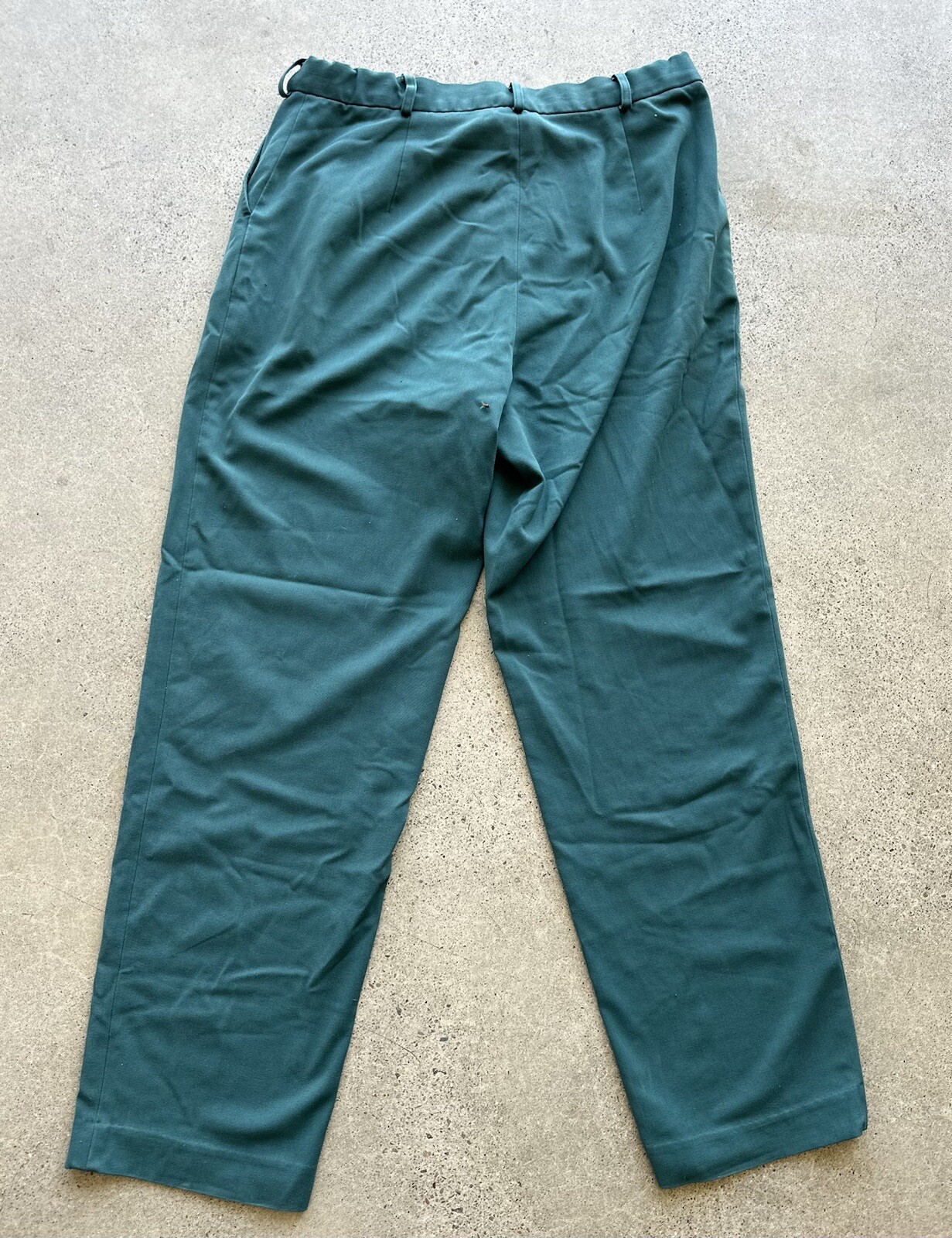 Vintage Norm Thompson Blue Teal Polyester Rayon Spandex Blend Pants Size 12