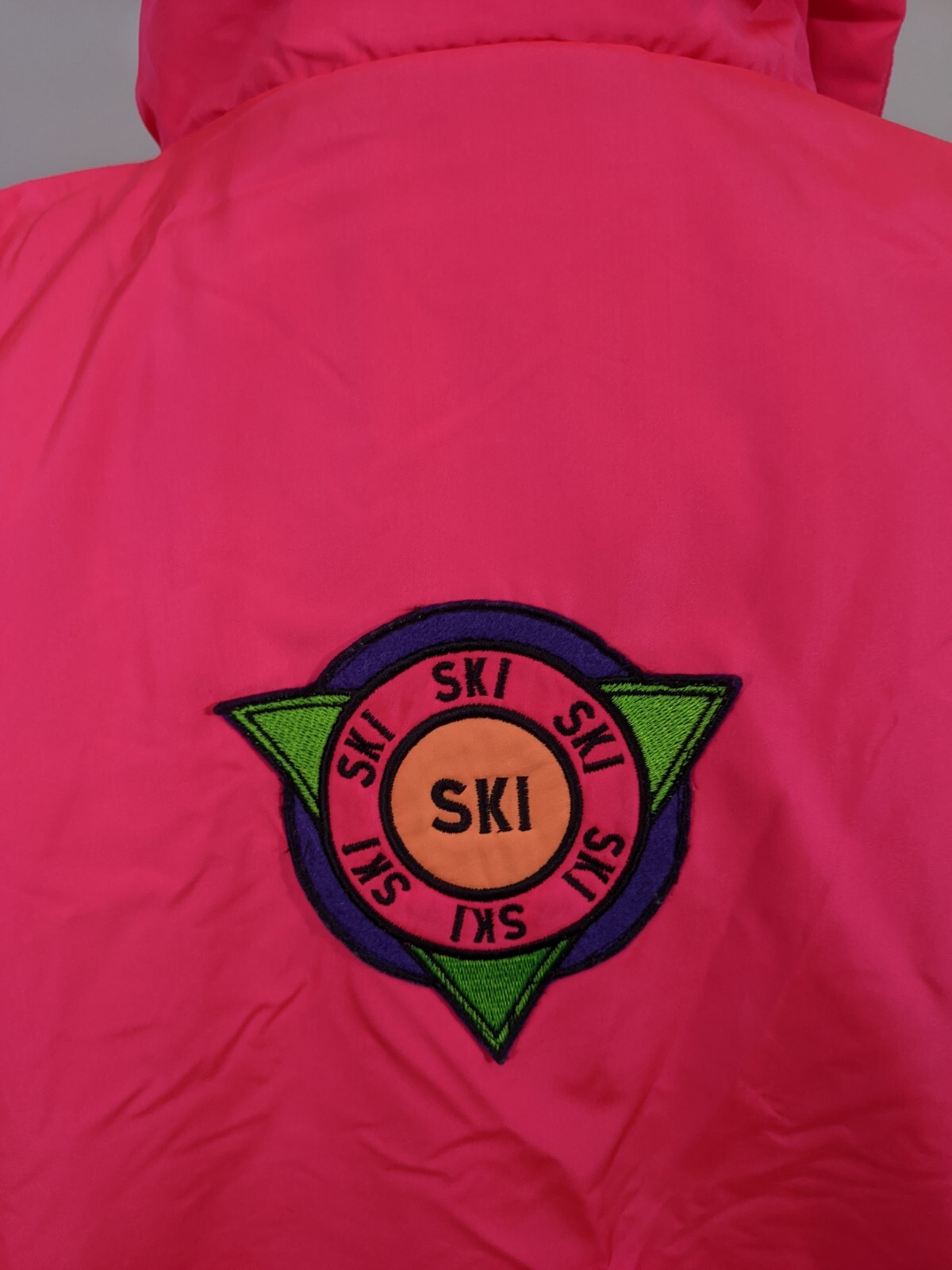 Vintage Coltech Women’s Ski/Snowboard Coat Neon Pink Multicolor 80’s 90’s sz 12