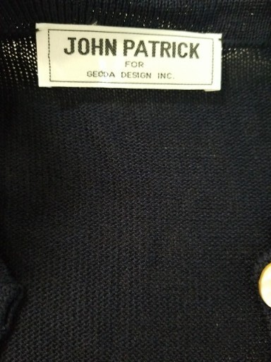 VTG John Patrick For Geoda Design Knit Skirt/ Top Navy Set