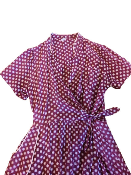 1940s Cold Rayon House Dress