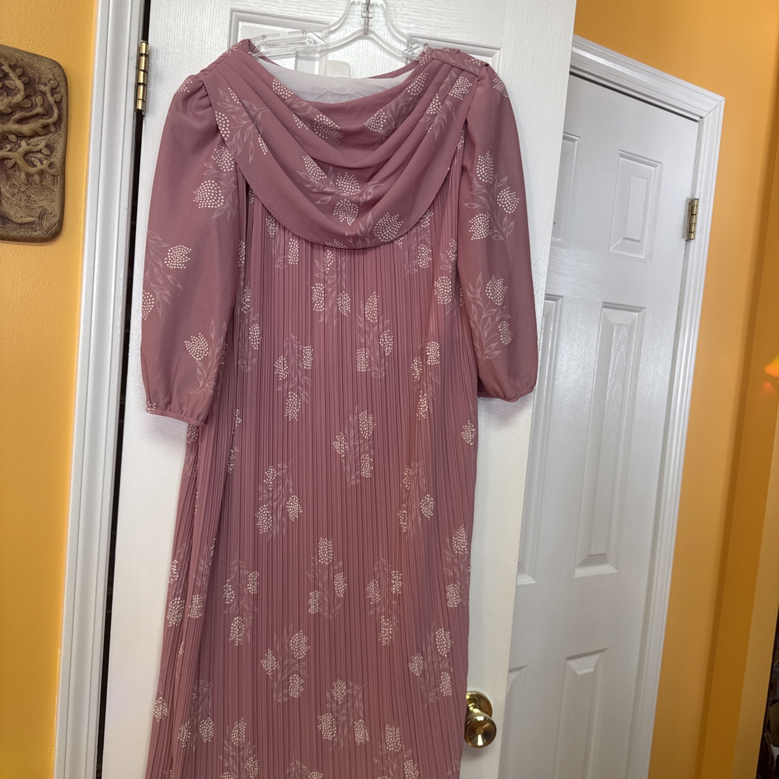 Vtg Lot 2-MCS LTD New York Blue & Pink Dress Pleated Dressy Cocktail Party Uniqu