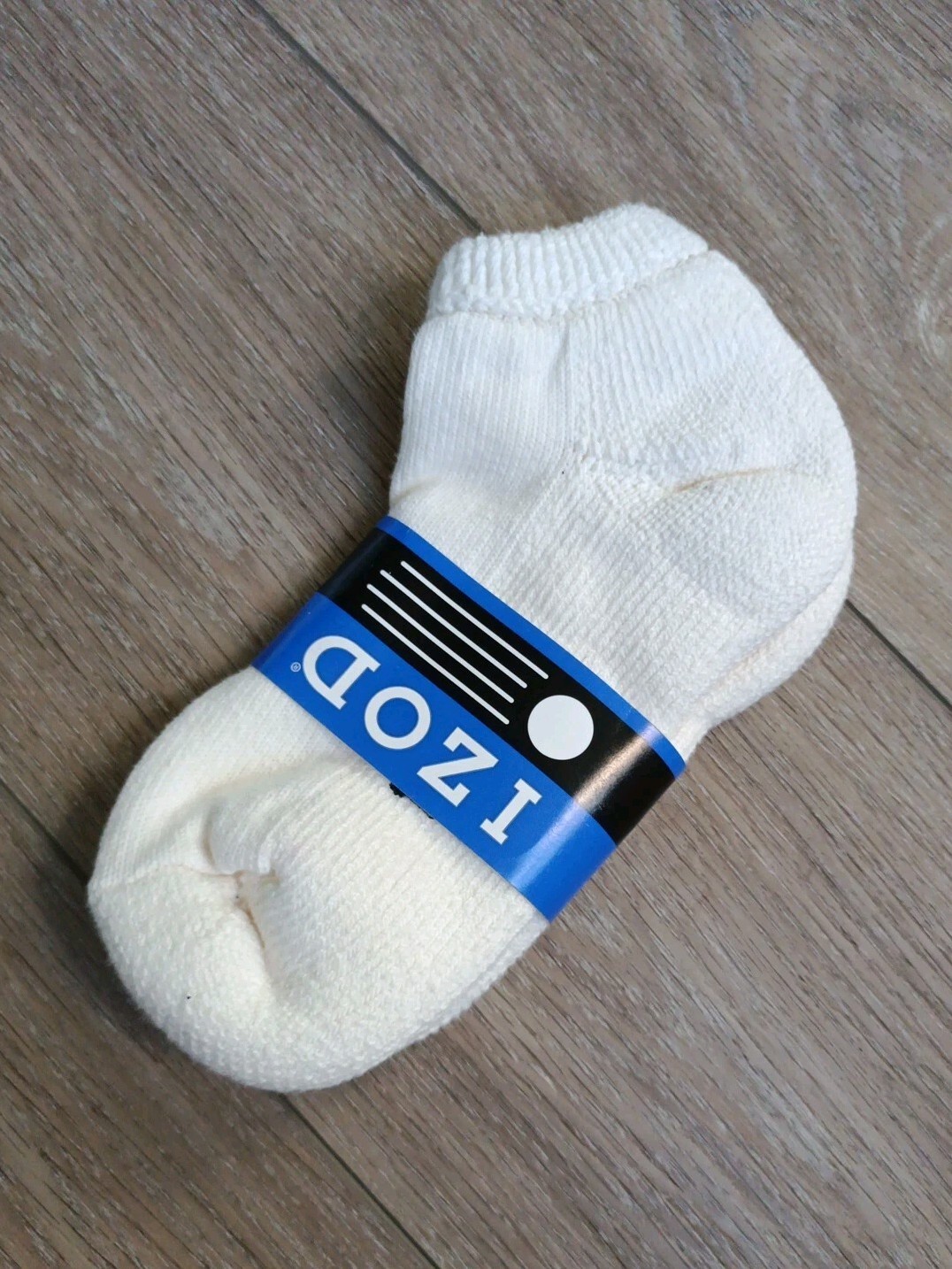 Vtg 80s Socks Izod For Her Ladies Sport White CUSHIONED Low Golf 9-11 USA NEW