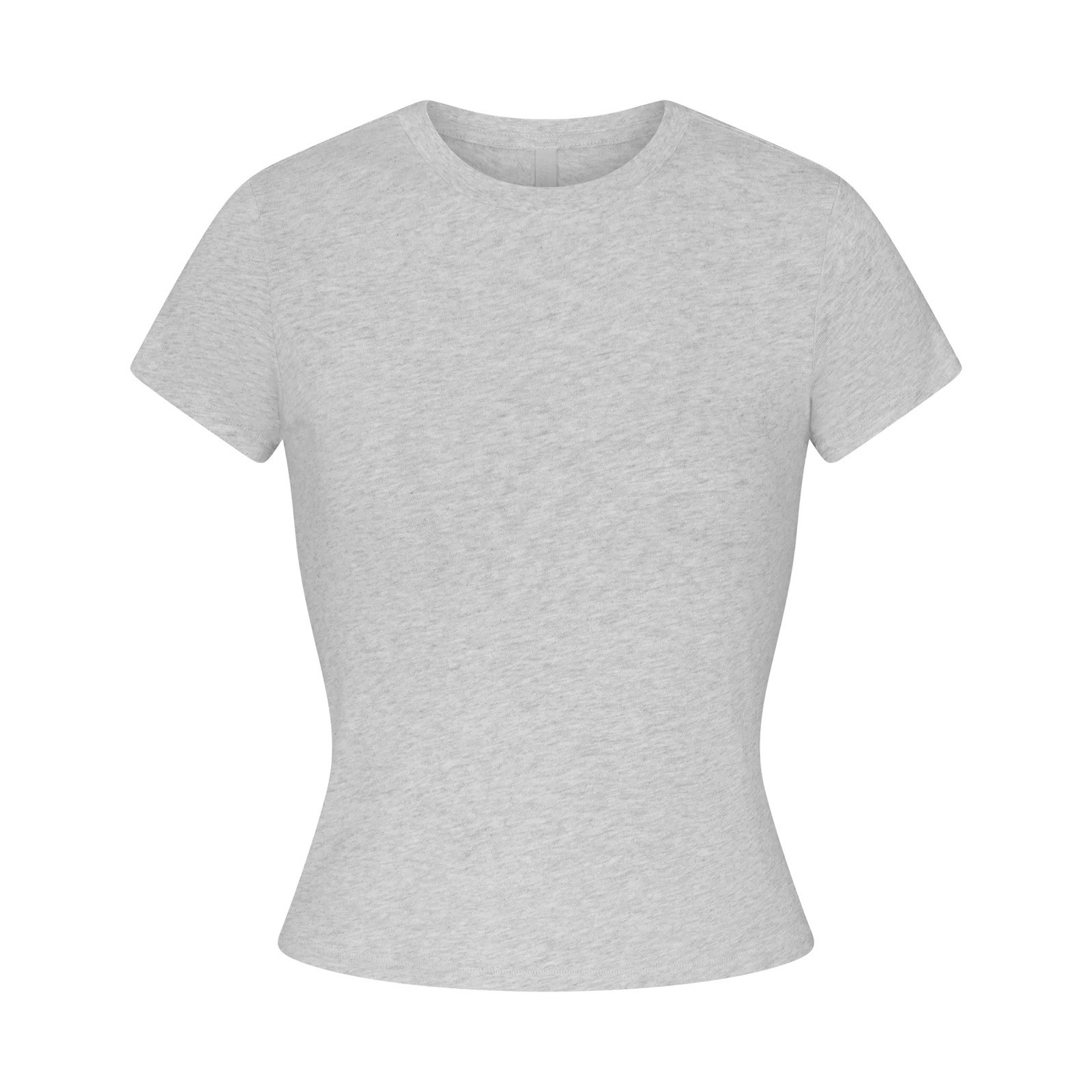 SKIMS Cotton Jersey T-Shirt in Light Gray Size M Shapewear Athleisure Kardashian