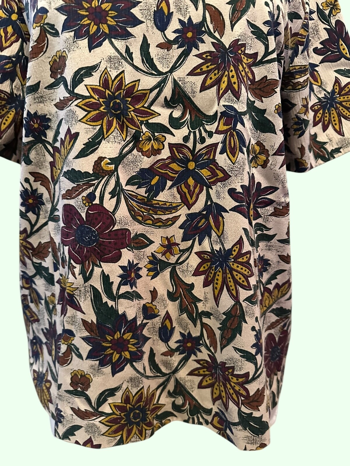 Vintage floral crewneck casual blouse size made in USA size large