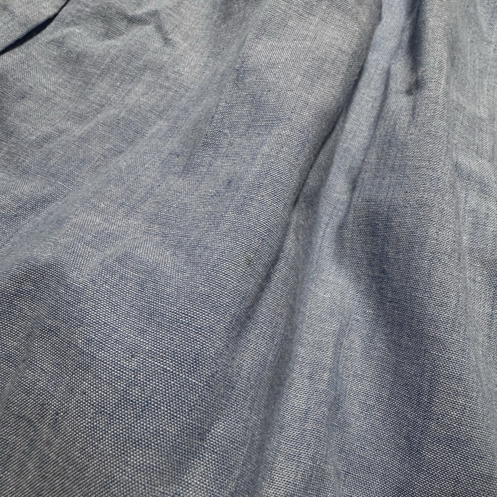 70s Handmade Ruffle Hem Denim Midi Skirt Button-Front Cottagecore Women’s M VTG
