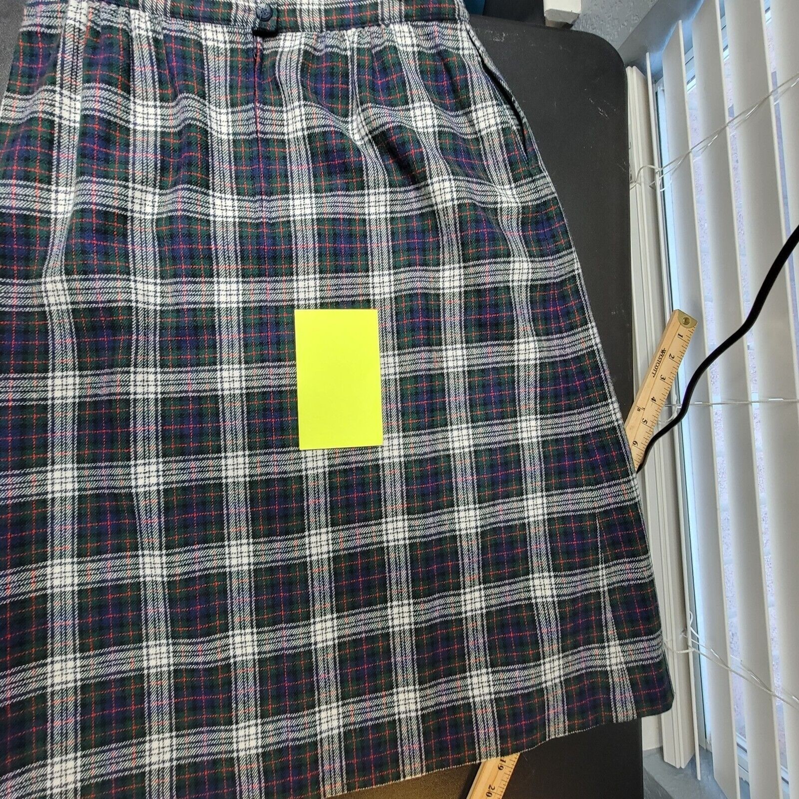 Vintage Pendleton Tartan Plaid Wool Skirt USA sz 16 (med/lg) Vtg Lined A-Line
